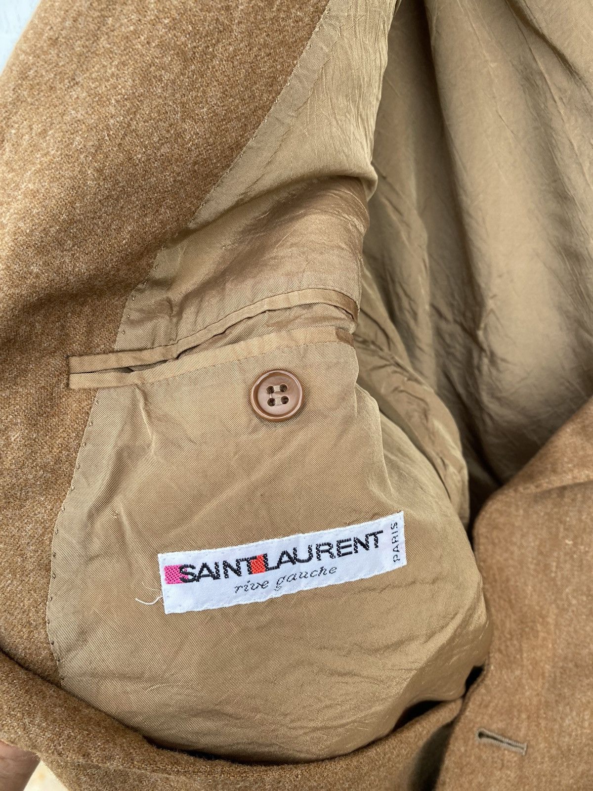 Saint Laurent Paris Vintage Saint Laurent Double Breast Coat Size 52R - 12 Thumbnail