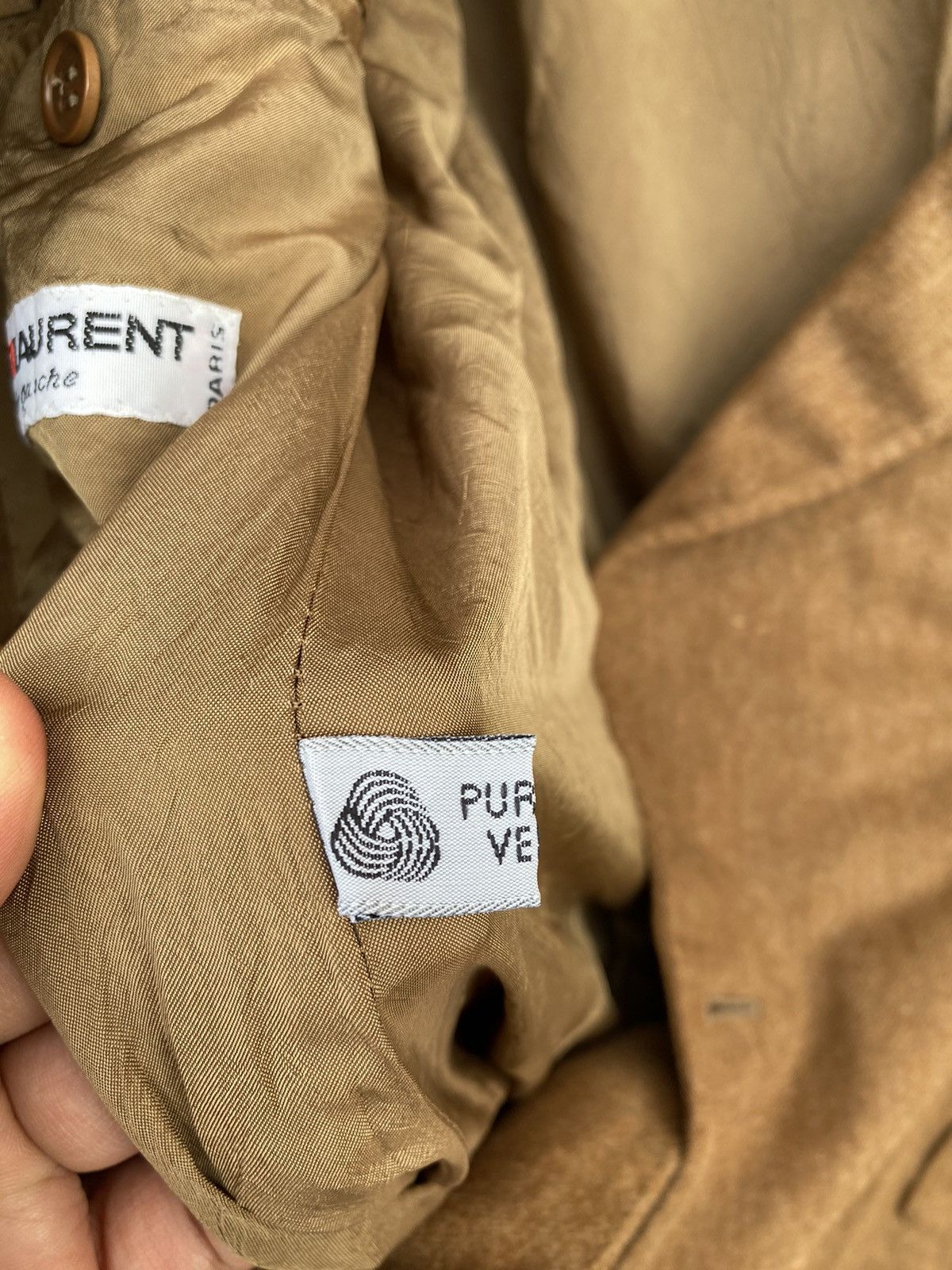 Saint Laurent Paris Vintage Saint Laurent Double Breast Coat Size 52R - 9 Thumbnail