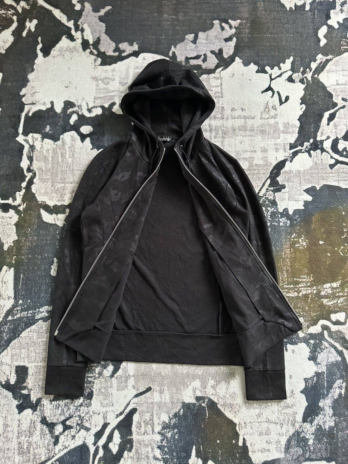 mxxshopTORNADO MART zip design hoodie black