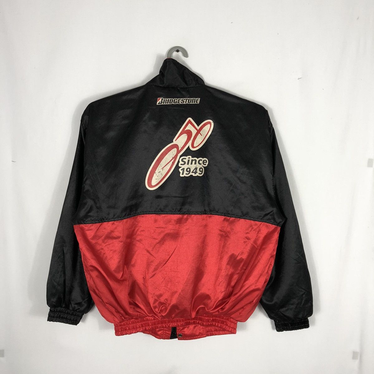 Japanese Brand × Sports Specialties Vintage Bridgestone 50 Anniversary Big Print Light Jacket Size US L / EU 52-54 / 3 - 1 Thumbnail