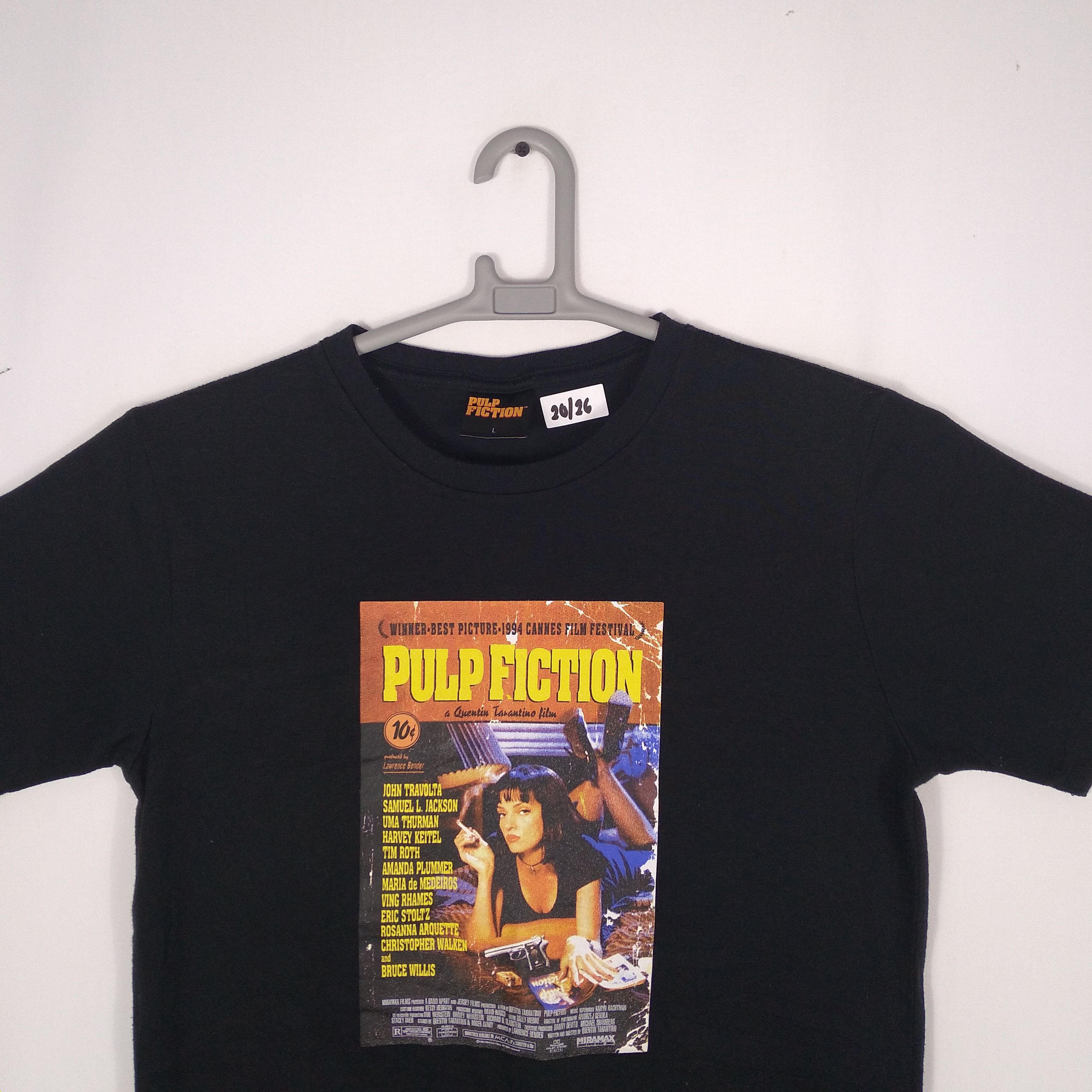 Vintage 🔥OG🔥Rare🔥Pulp Fiction Crime Thriller Movie Promo Tee Size US M / EU 48-50 / 2 - 2 Thumbnail