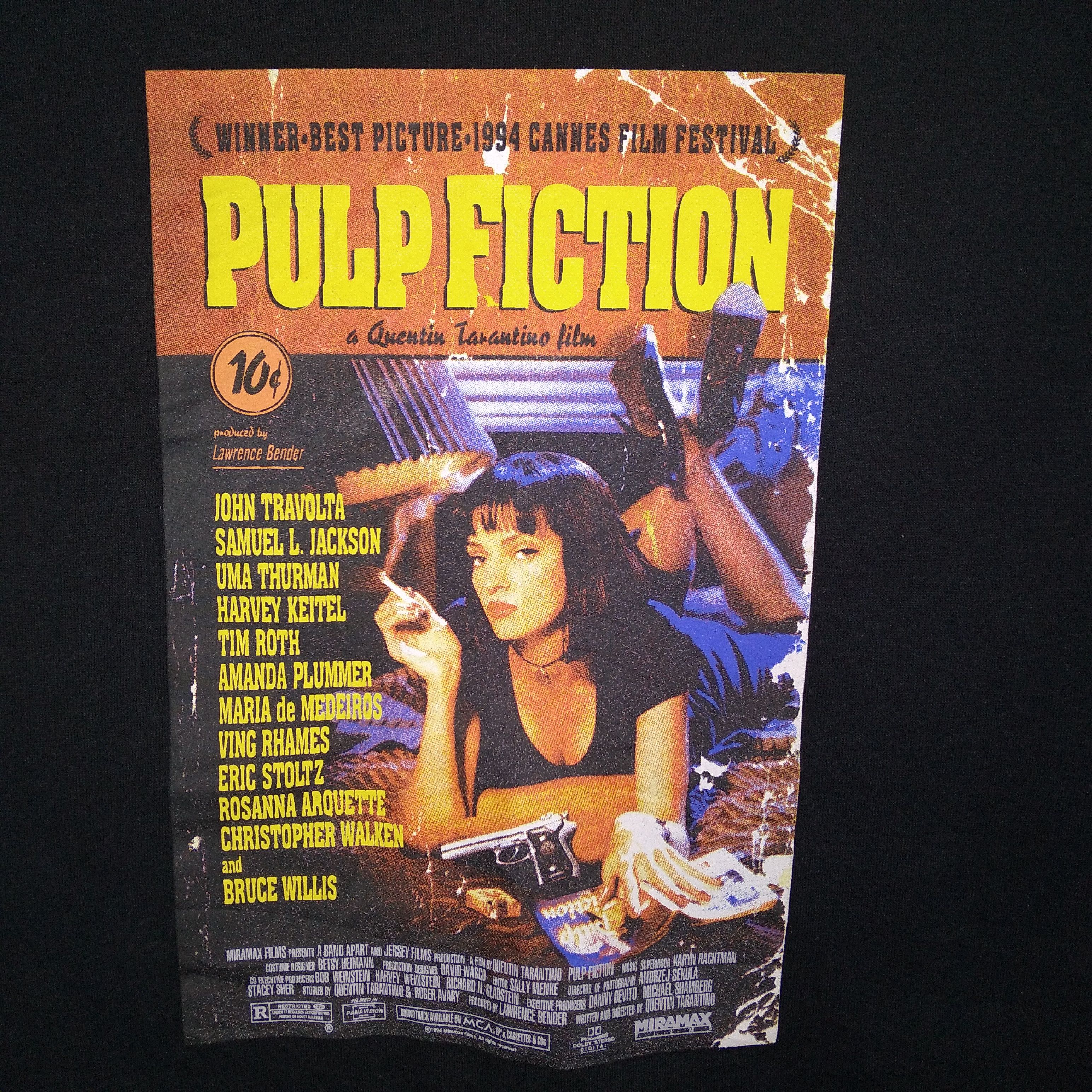 Vintage 🔥OG🔥Rare🔥Pulp Fiction Crime Thriller Movie Promo Tee Size US M / EU 48-50 / 2 - 3 Thumbnail