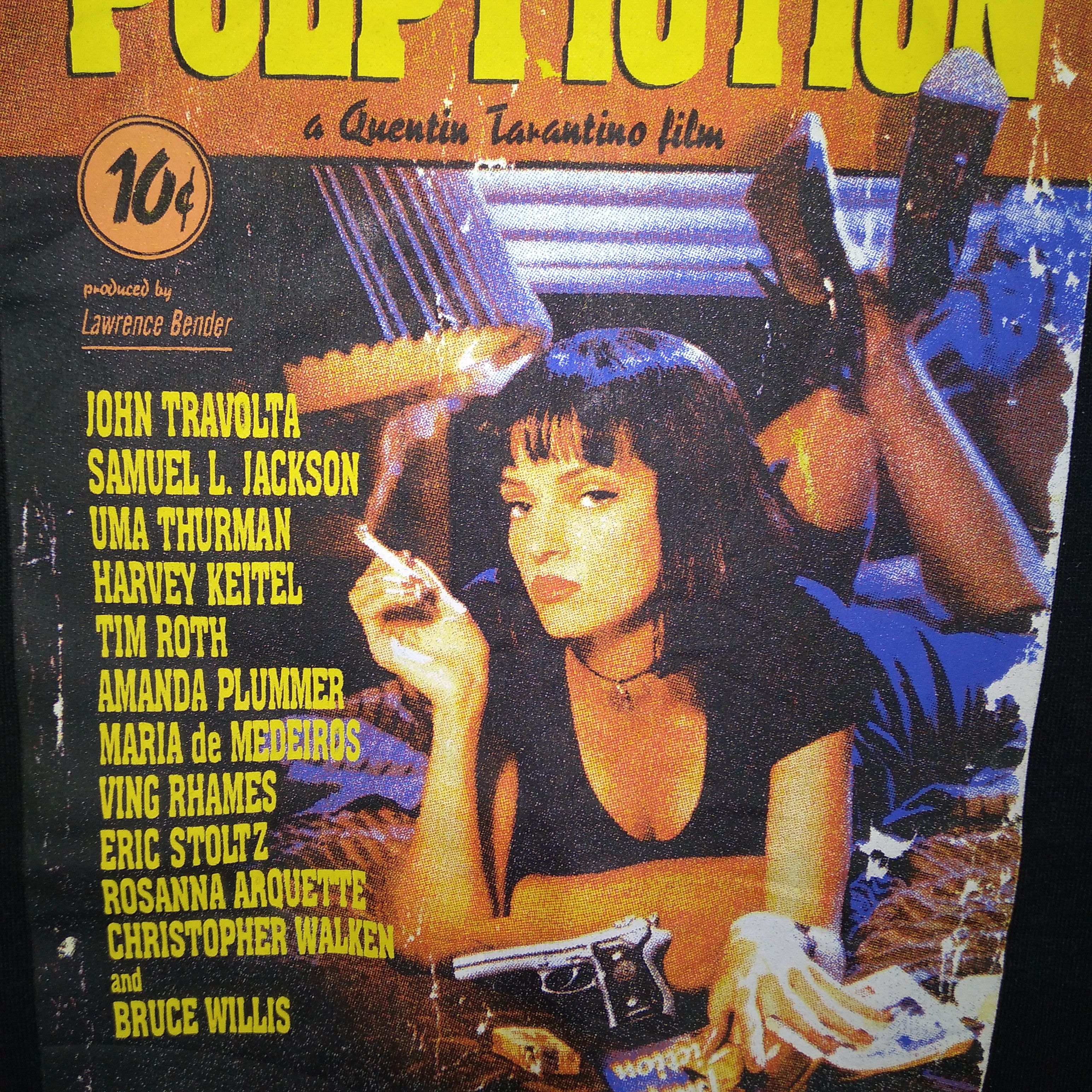 Vintage 🔥OG🔥Rare🔥Pulp Fiction Crime Thriller Movie Promo Tee Size US M / EU 48-50 / 2 - 4 Thumbnail