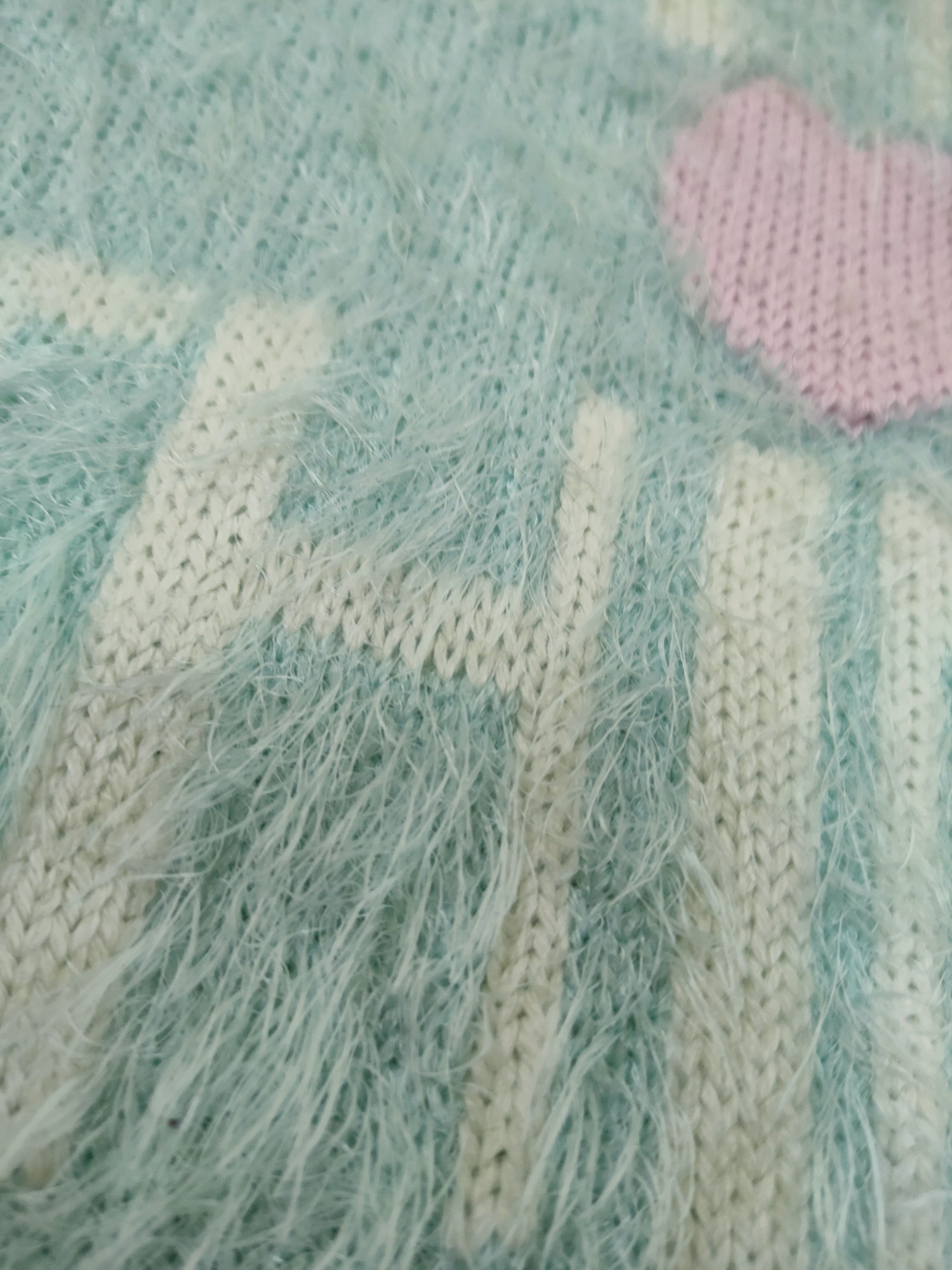 Aran Isles Knitwear DL Chic Thing mohair shag shaggy fur knitwear japan #46-492 Size US XS / EU 42 / 0 - 6 Thumbnail
