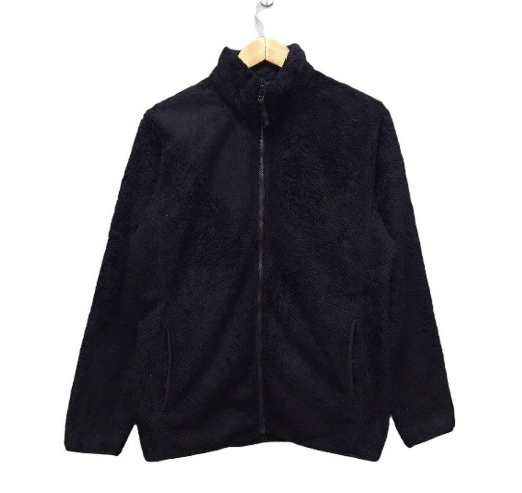 Uniqlo fleece zipper jacket dpuble pocket side