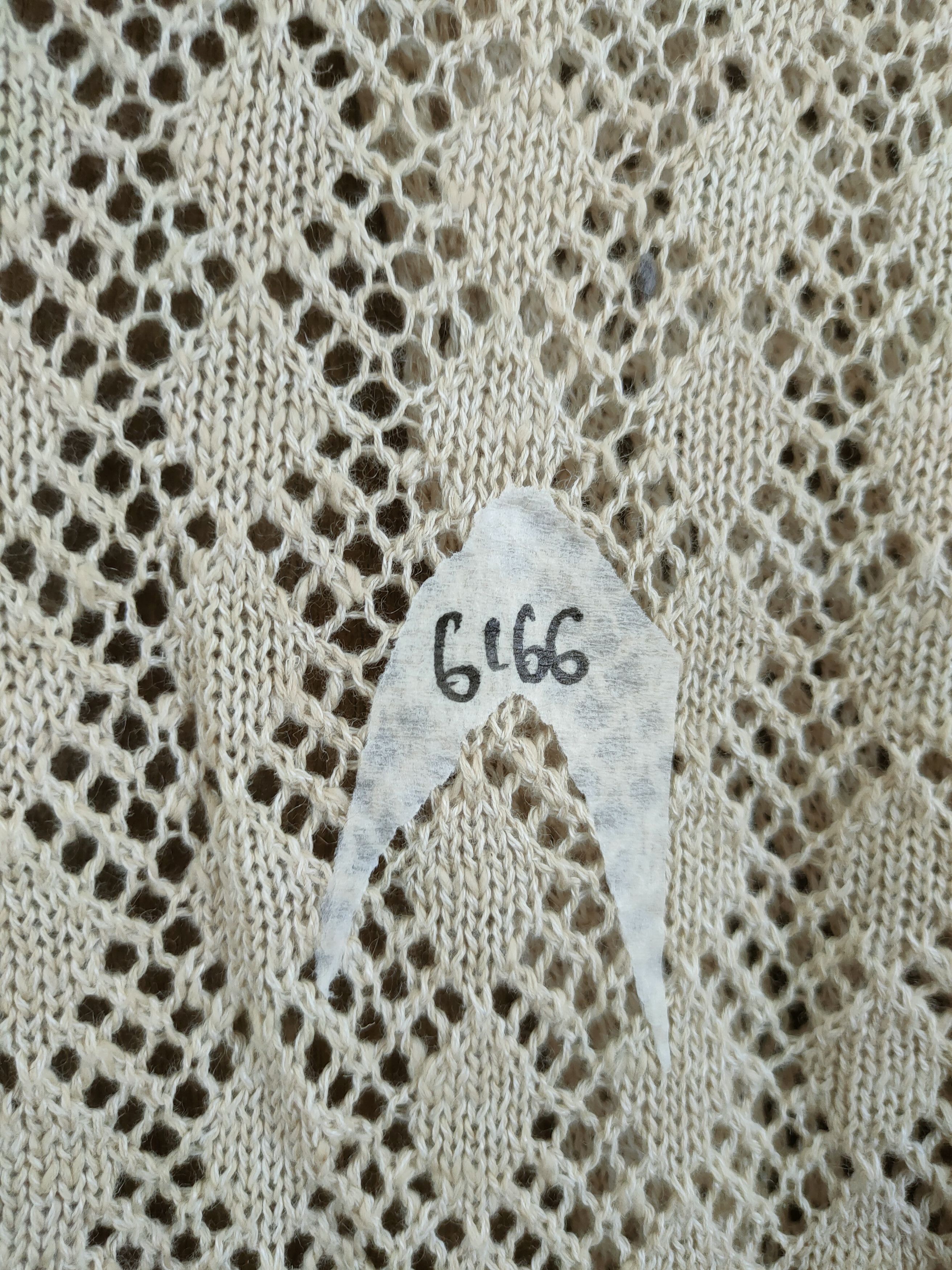 Vintage Humming Tone cardigan mesh net crochet knitwear 3 tone #6166 Size US M / EU 48-50 / 2 - 9 Thumbnail