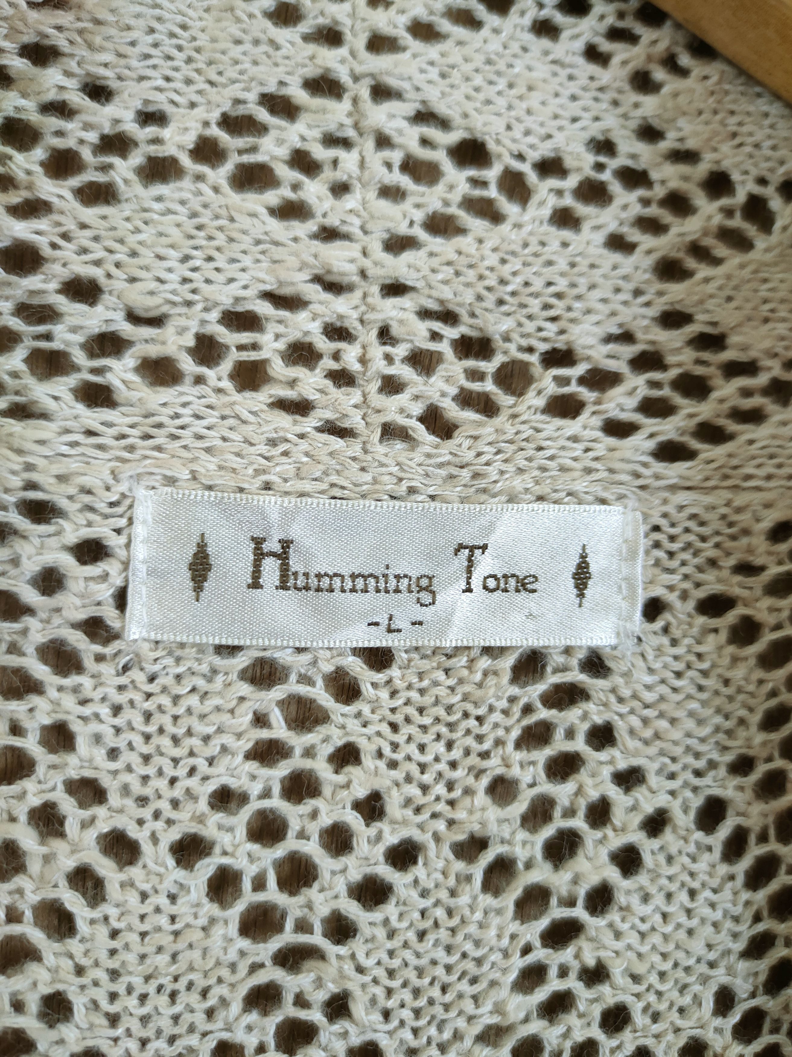 Vintage Humming Tone cardigan mesh net crochet knitwear 3 tone #6166 Size US M / EU 48-50 / 2 - 4 Thumbnail