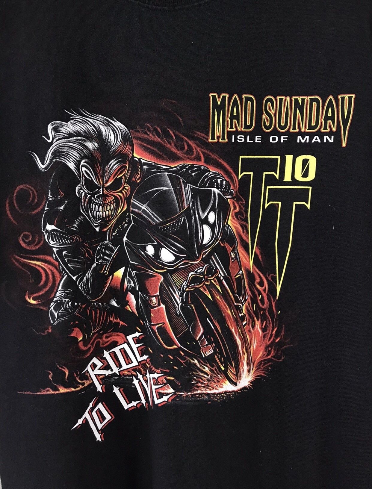 Vintage Mad Sunday Isle Of Man Vintage Skull Racing Tee Size US L / EU 52-54 / 3 - 5 Thumbnail