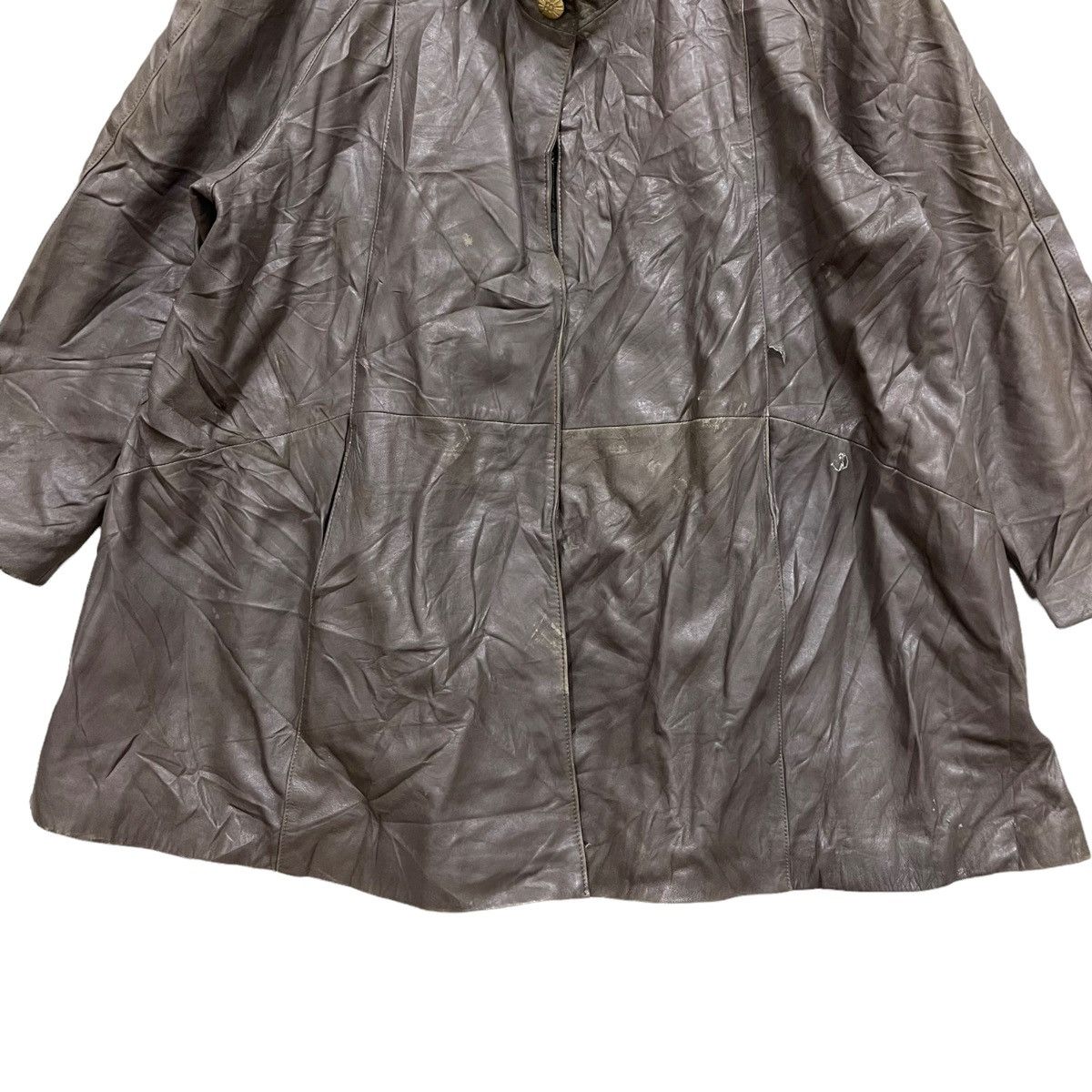 Balenciaga Super Rare Vintage 80s BALENCIAGA Leather Coat Jacket Size L / US 10 / IT 46 - 6 Thumbnail