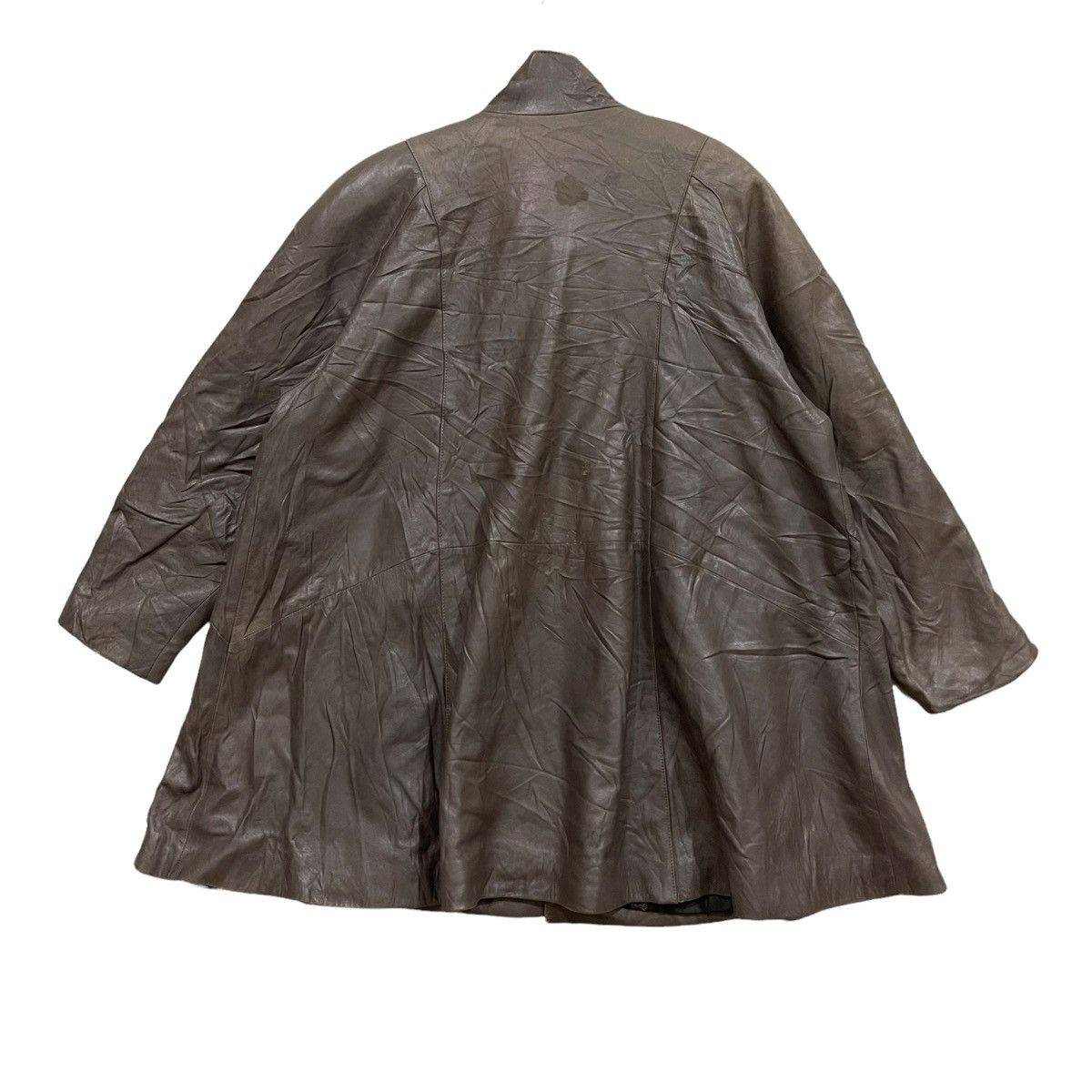 Balenciaga Super Rare Vintage 80s BALENCIAGA Leather Coat Jacket Size L / US 10 / IT 46 - 10 Thumbnail