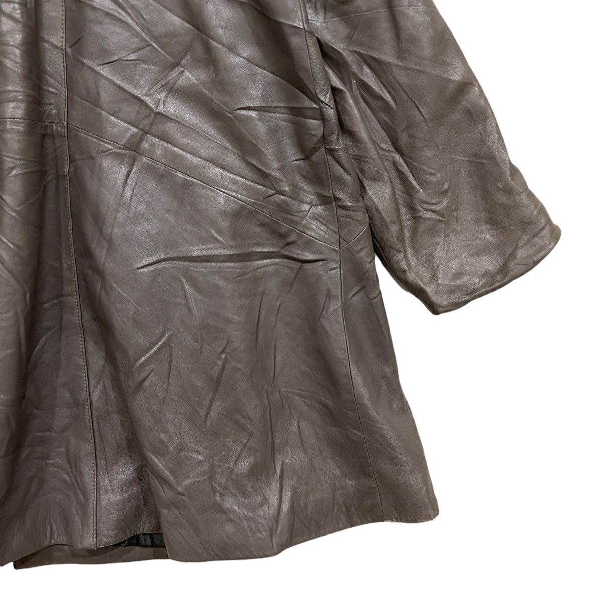 Balenciaga Super Rare Vintage 80s BALENCIAGA Leather Coat Jacket Size L / US 10 / IT 46 - 11 Thumbnail