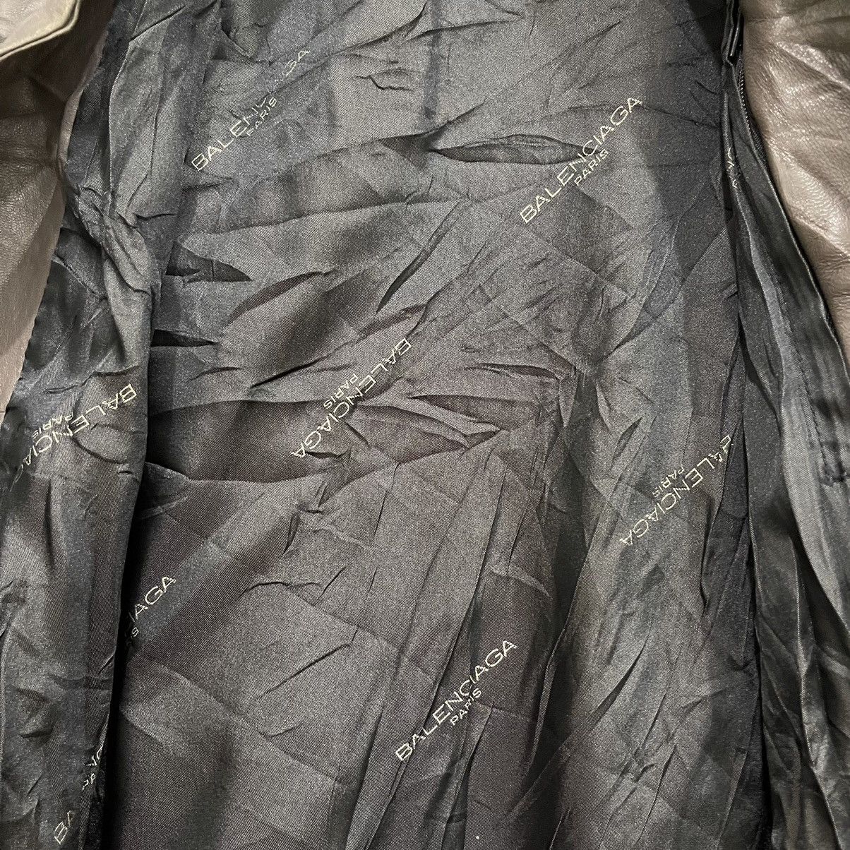 Balenciaga Super Rare Vintage 80s BALENCIAGA Leather Coat Jacket Size L / US 10 / IT 46 - 19 Thumbnail