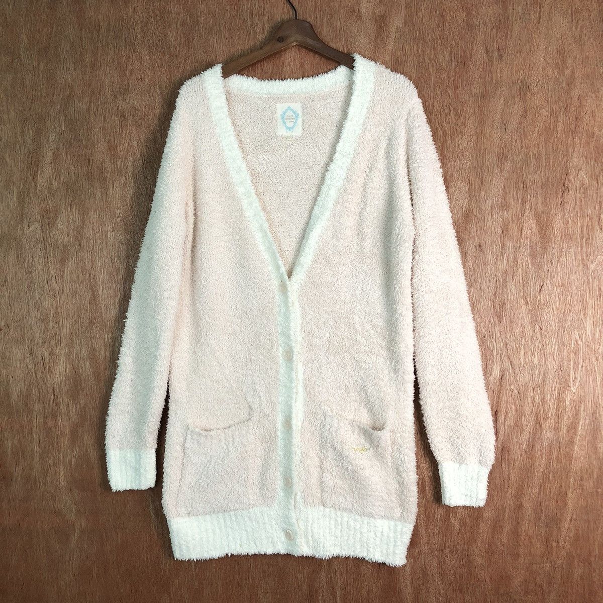 Homespun Knitwear Aimerfeel cardigan Pink Shaggy Fur Mohair Knitwear #6536 Size US M / EU 48-50 / 2 - 1 Thumbnail