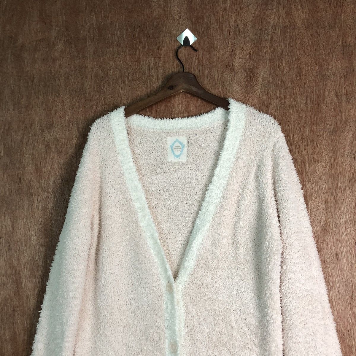 Homespun Knitwear Aimerfeel cardigan Pink Shaggy Fur Mohair Knitwear #6536 Size US M / EU 48-50 / 2 - 2 Thumbnail