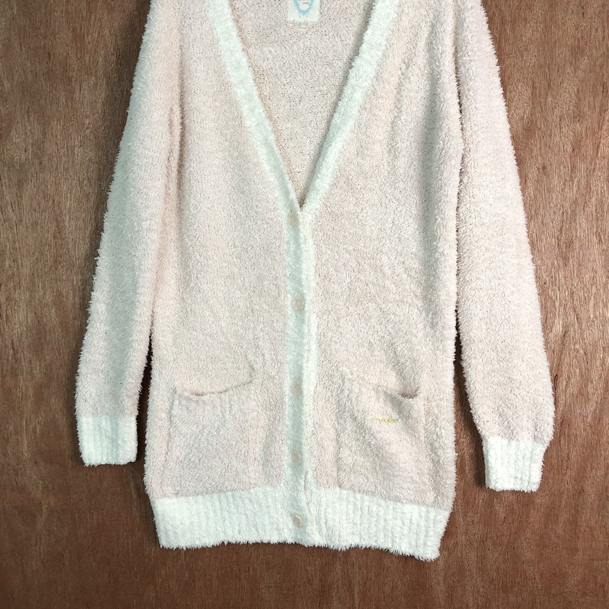 Homespun Knitwear Aimerfeel cardigan Pink Shaggy Fur Mohair Knitwear #6536 Size US M / EU 48-50 / 2 - 3 Thumbnail