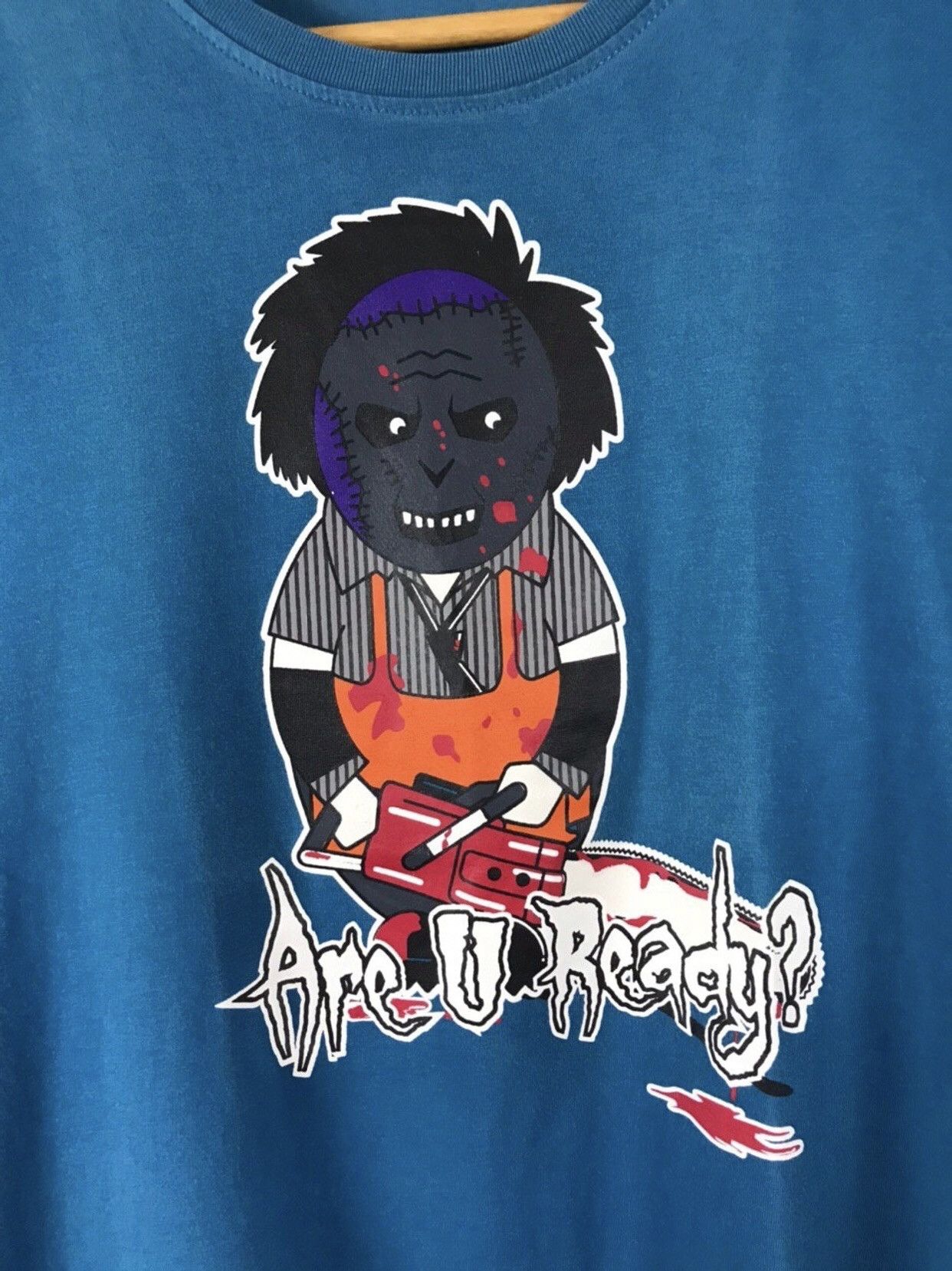 Other × Vintage Vintage Are I Ready Streetwear Blue Tee Size US S / EU 44-46 / 1 - 2 Thumbnail