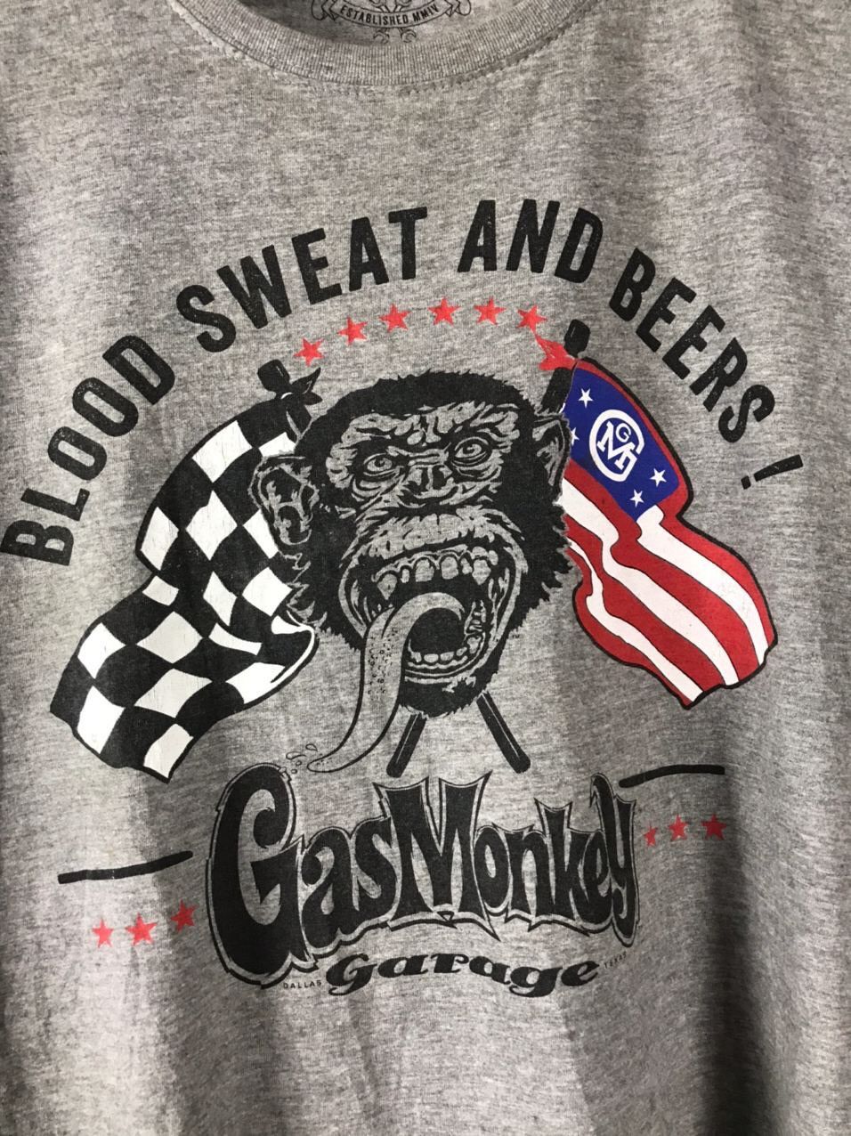 GAS × Vintage Gas Monkey Vintage Streetwear Tee Size US XL / EU 56 / 4 - 3 Thumbnail