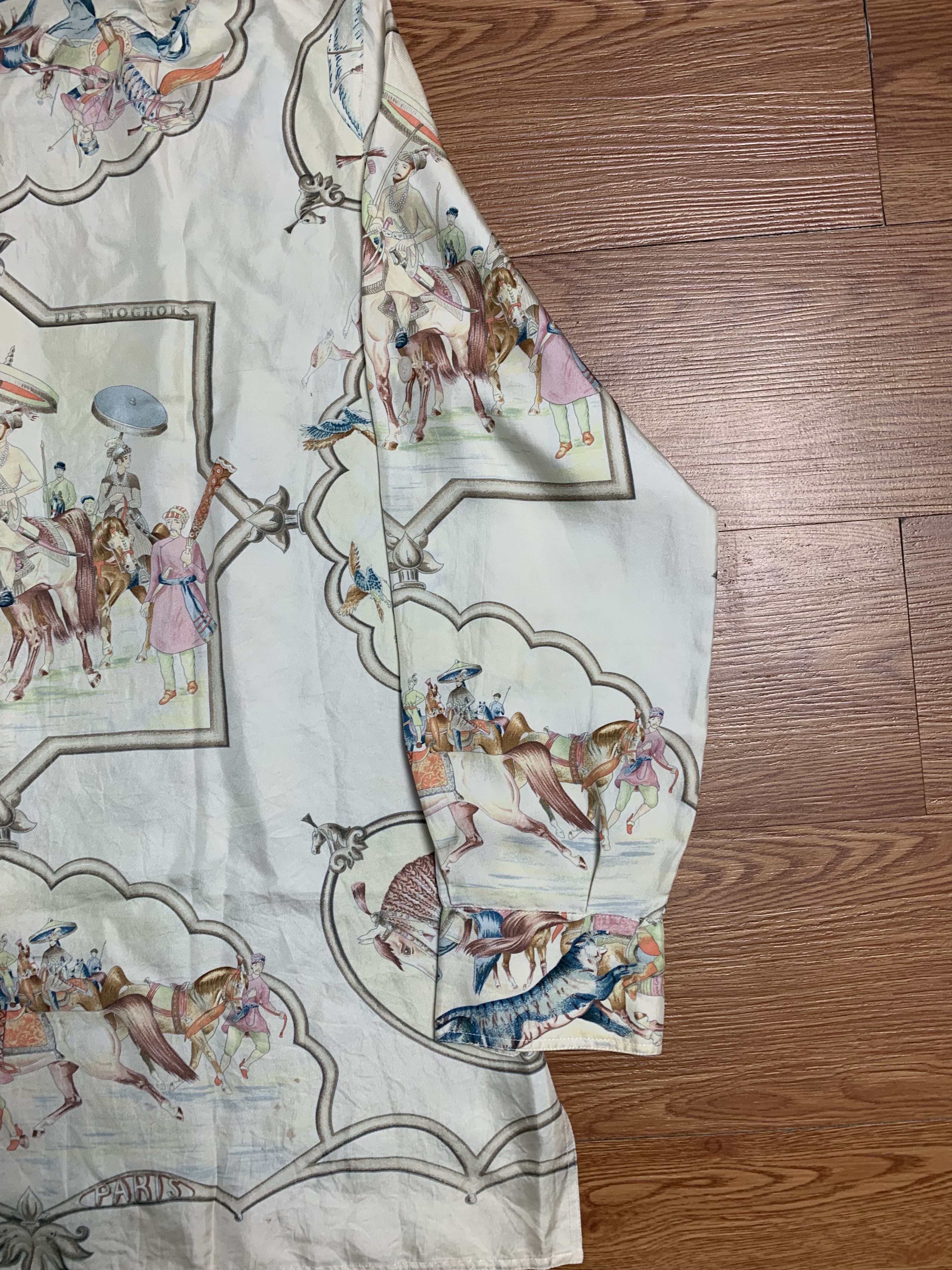 Hermes Hermes Margiela Era “LES CHEVAUX DES MOGHOLS” Button Shirt Size M / US 6-8 / IT 42-44 - 8 Thumbnail