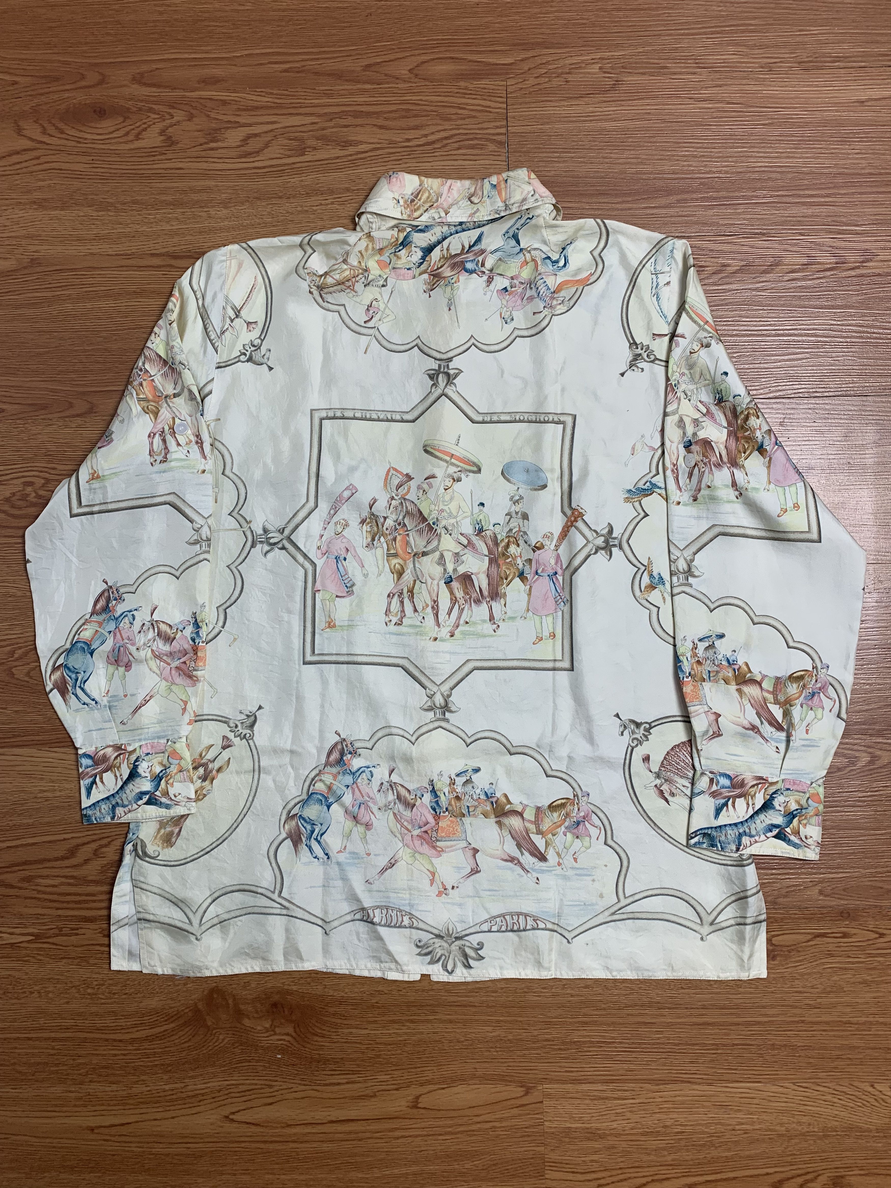 Hermes Hermes Margiela Era “LES CHEVAUX DES MOGHOLS” Button Shirt Size M / US 6-8 / IT 42-44 - 5 Thumbnail