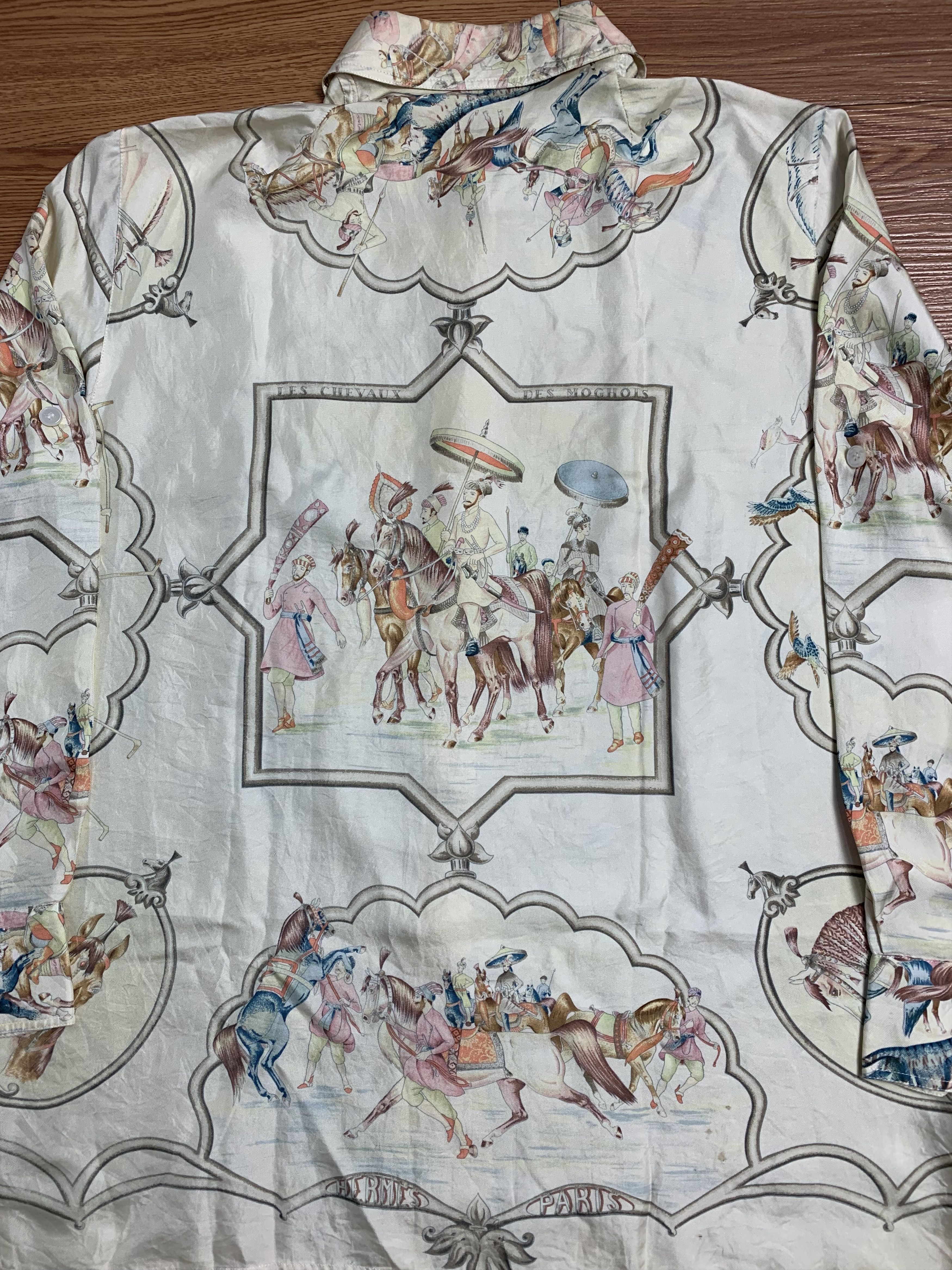 Hermes Hermes Margiela Era “LES CHEVAUX DES MOGHOLS” Button Shirt Size M / US 6-8 / IT 42-44 - 7 Thumbnail