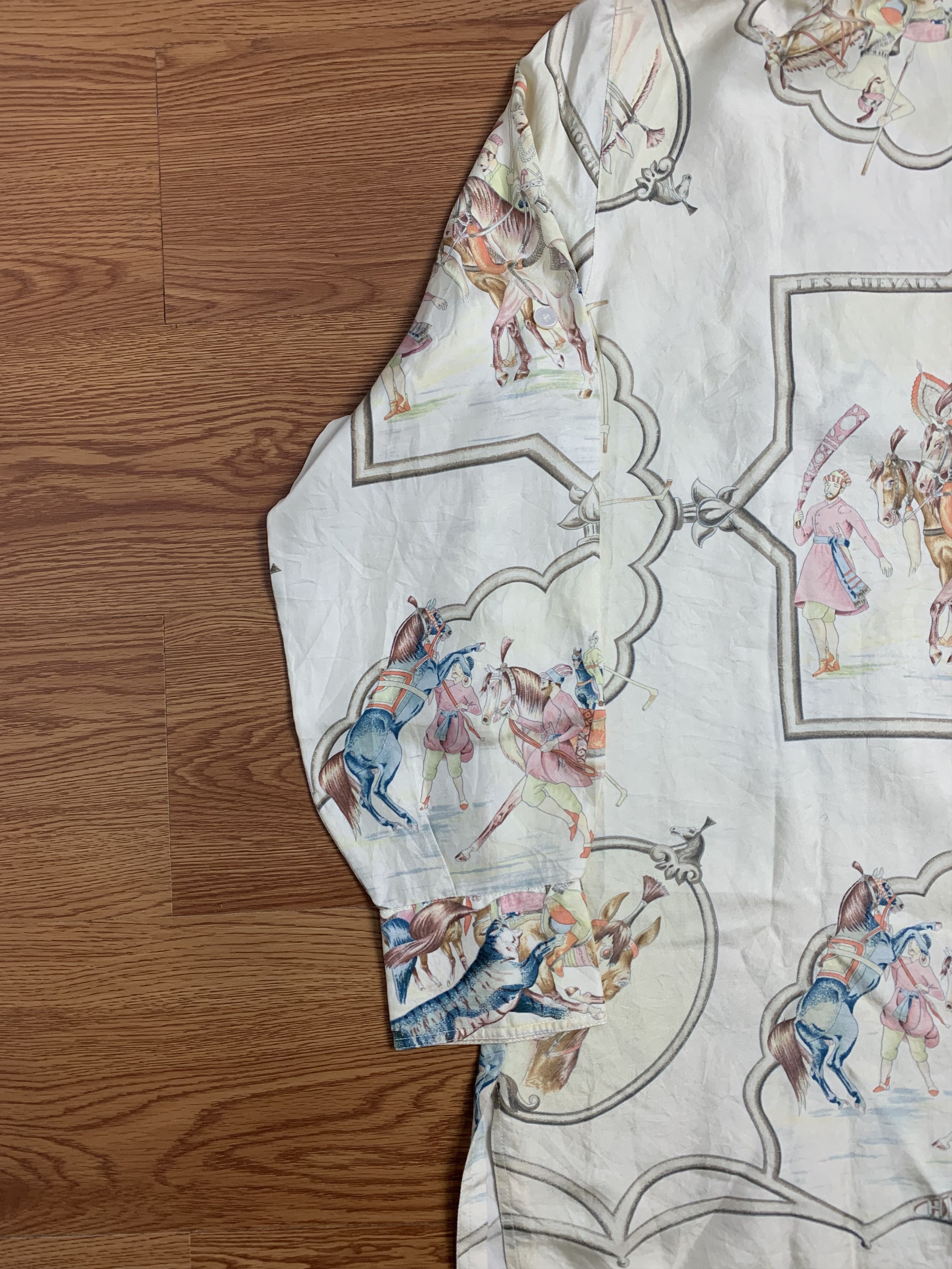 Hermes Hermes Margiela Era “LES CHEVAUX DES MOGHOLS” Button Shirt Size M / US 6-8 / IT 42-44 - 6 Thumbnail