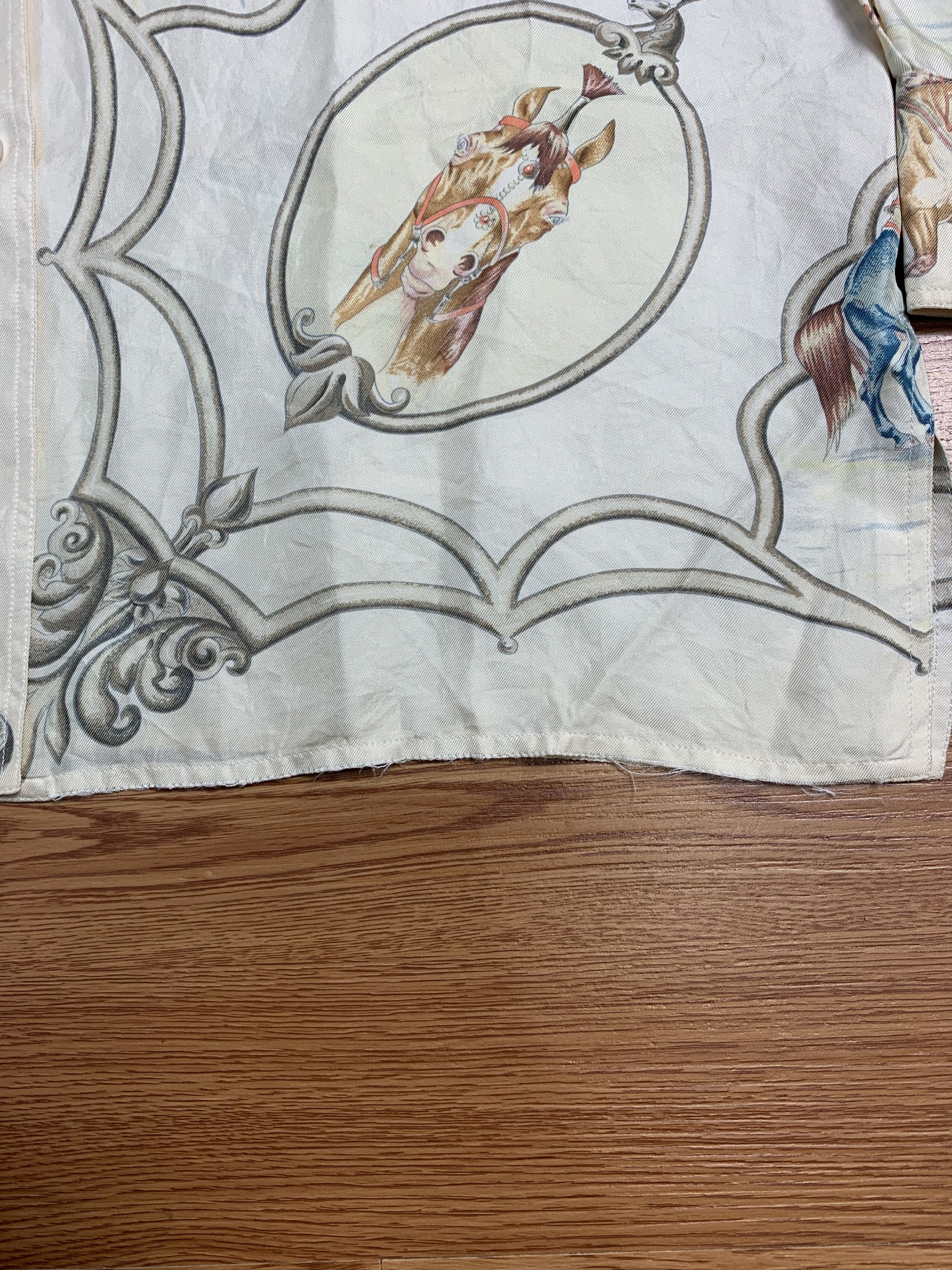 Hermes Hermes Margiela Era “LES CHEVAUX DES MOGHOLS” Button Shirt Size M / US 6-8 / IT 42-44 - 18 Thumbnail