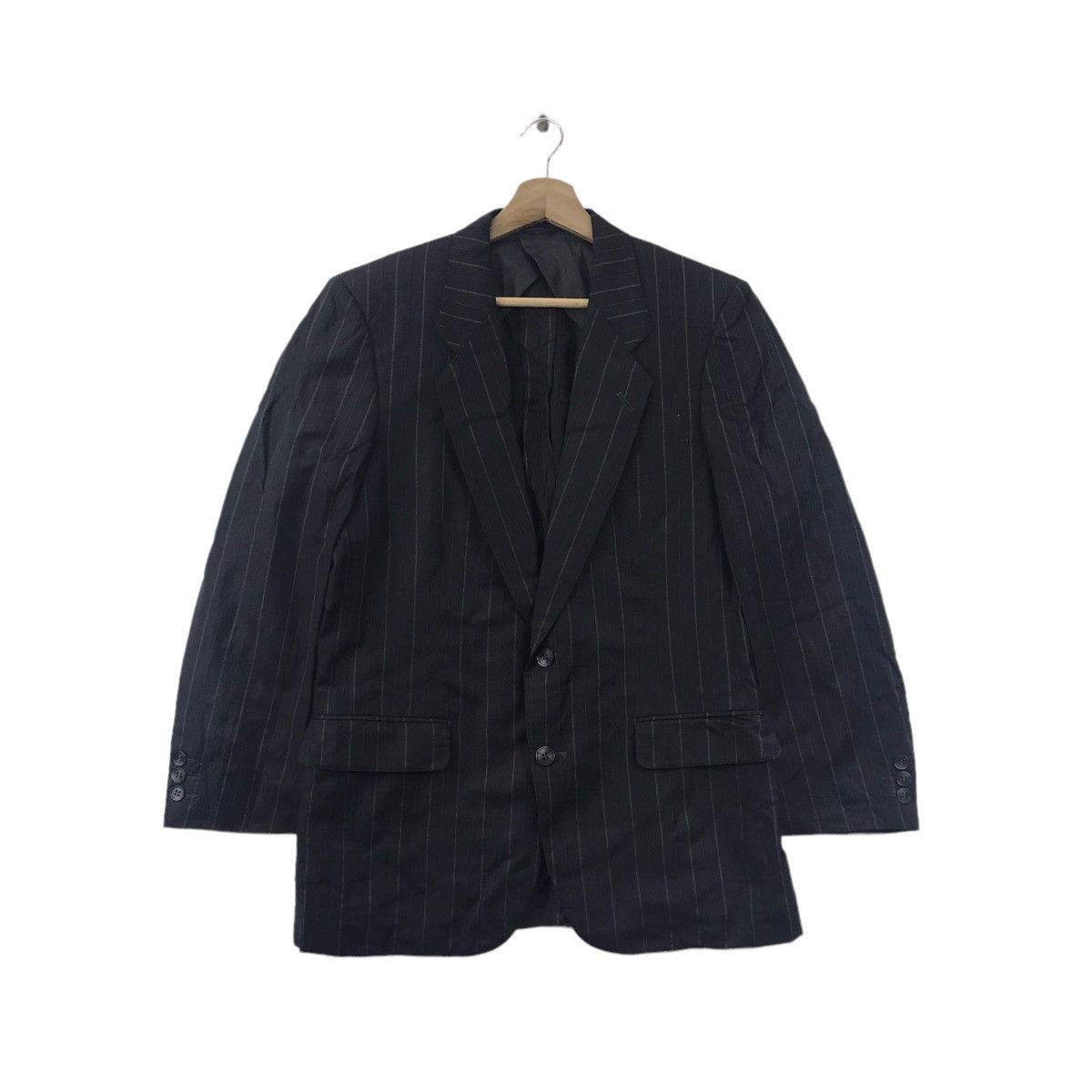 Balenciaga BALENCIAGA PARIS Stripes Navy Blazer Coat Size US M / EU 48-50 / 2 - 1 Thumbnail
