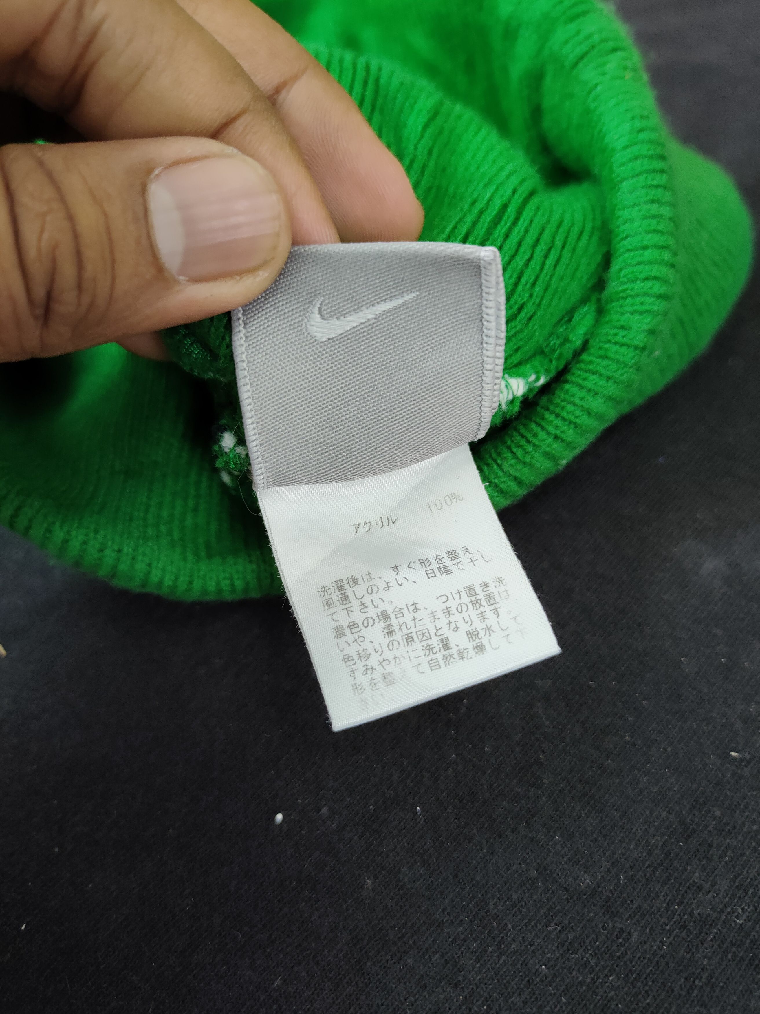 Nike Nike stripe green white embroidery logo beanie snowcap #014 Size ONE SIZE - 8 Thumbnail