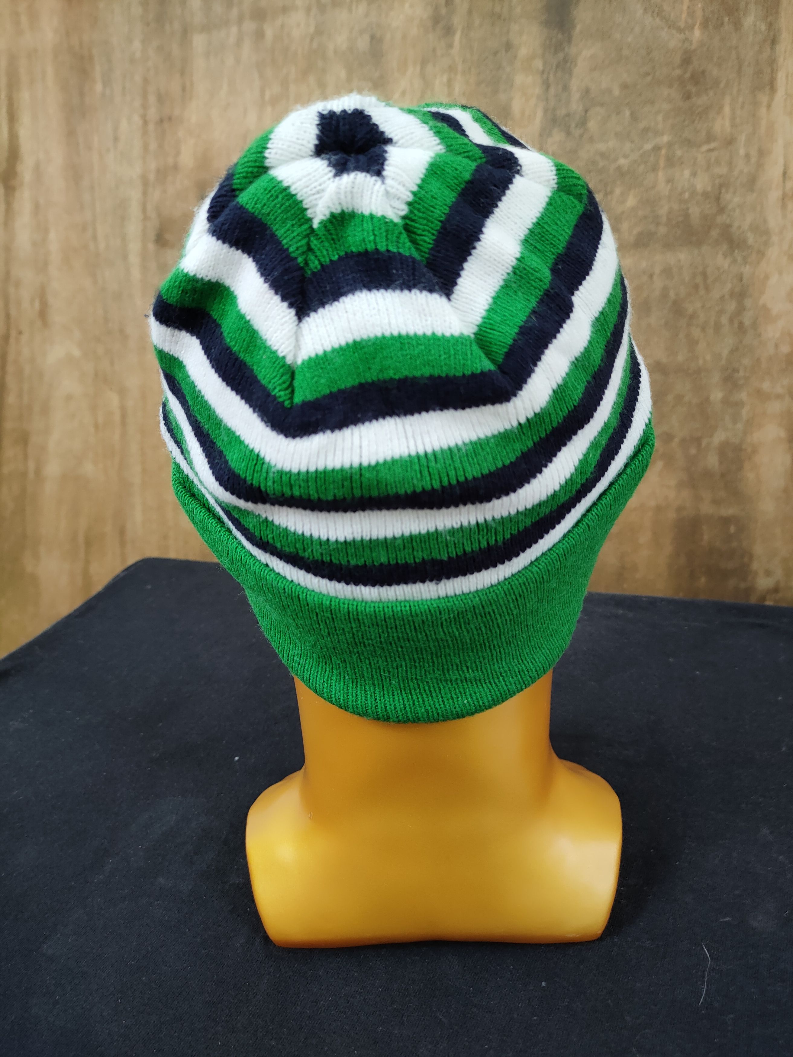 Nike Nike stripe green white embroidery logo beanie snowcap #014 Size ONE SIZE - 3 Thumbnail