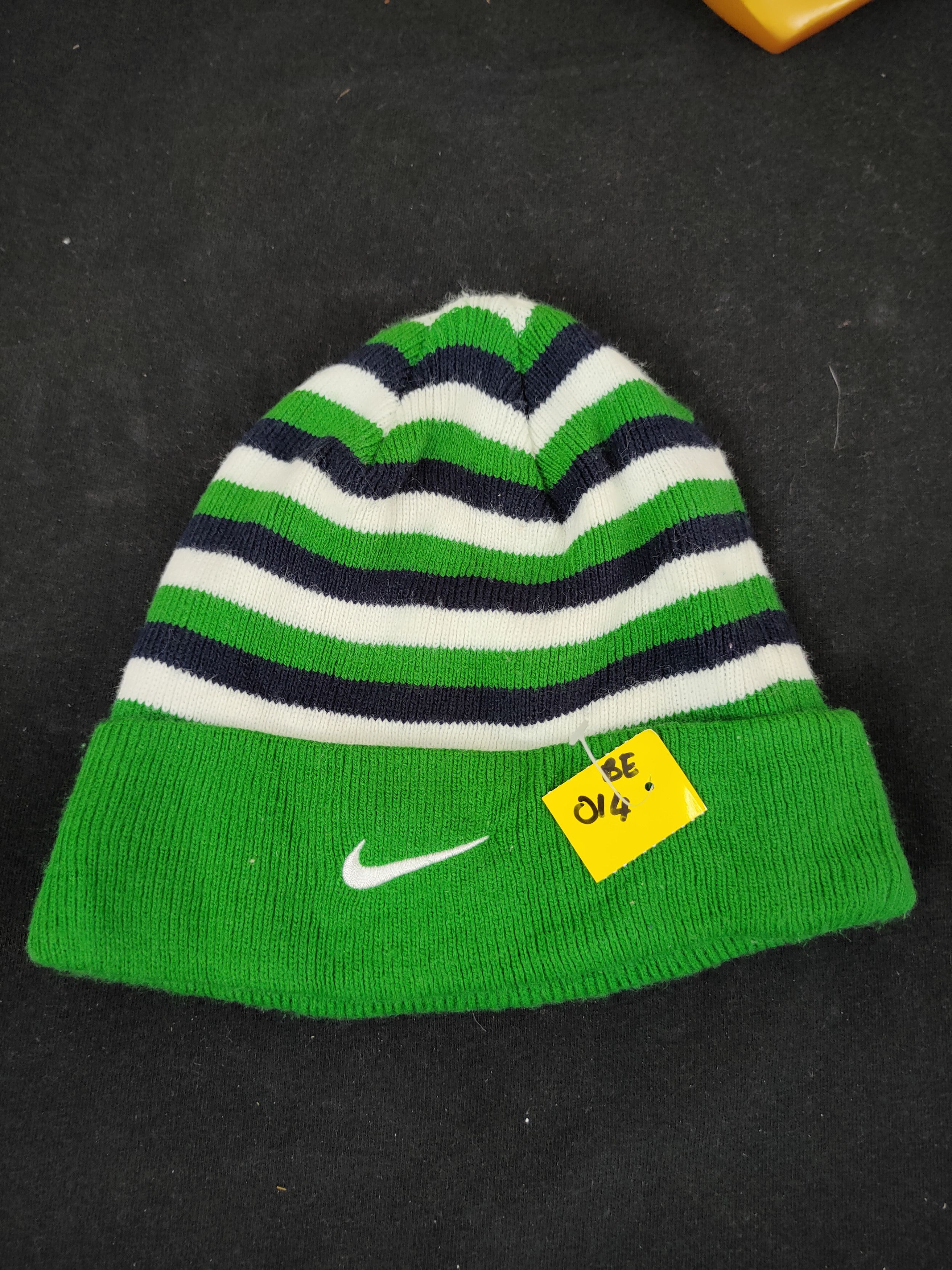 Nike Nike stripe green white embroidery logo beanie snowcap #014 Size ONE SIZE - 6 Thumbnail