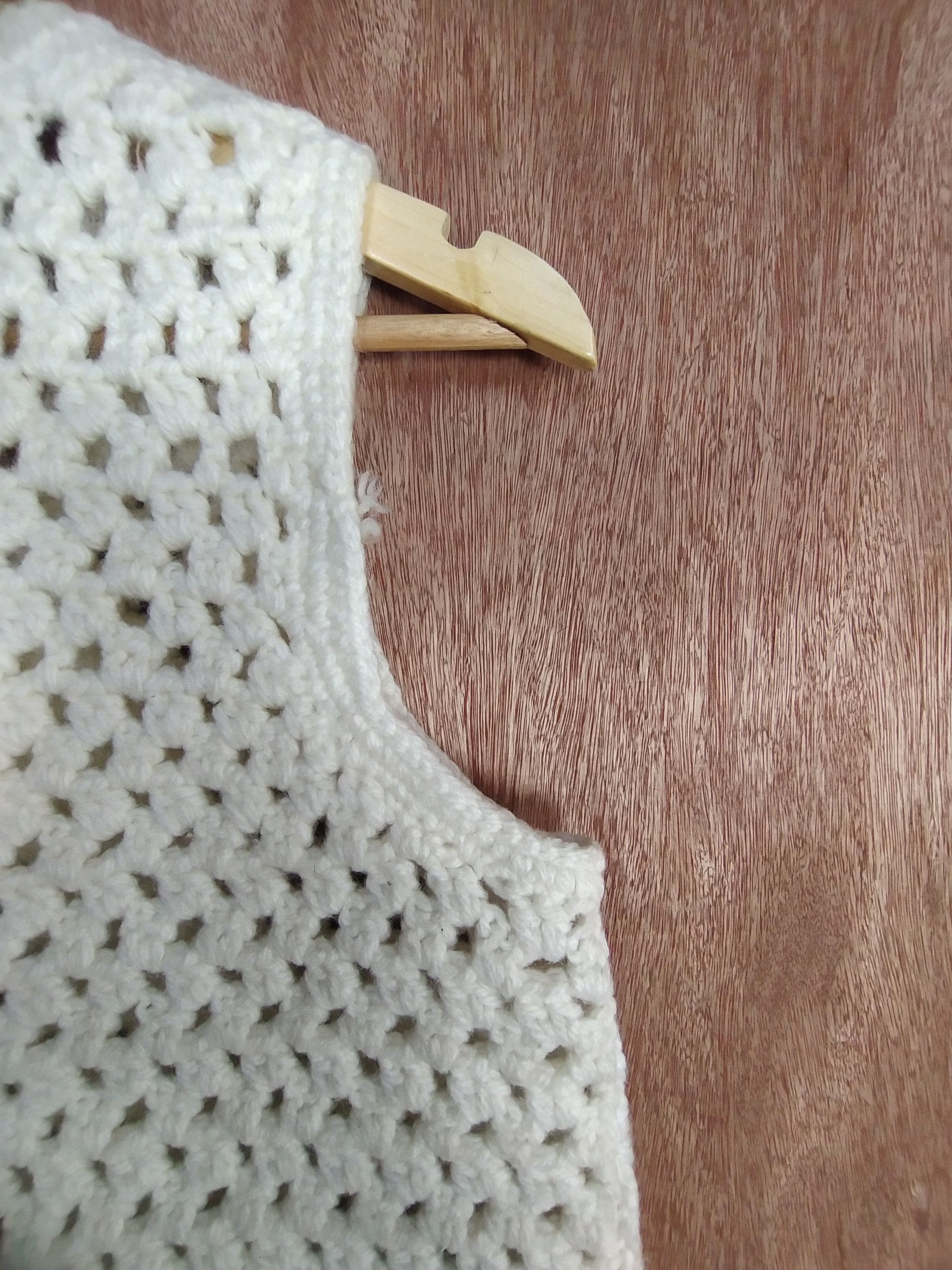 Homespun Knitwear Japan crochet handmade vest sleeveless Cream knitwear #S032 Size S / US 4 / IT 40 - 7 Thumbnail