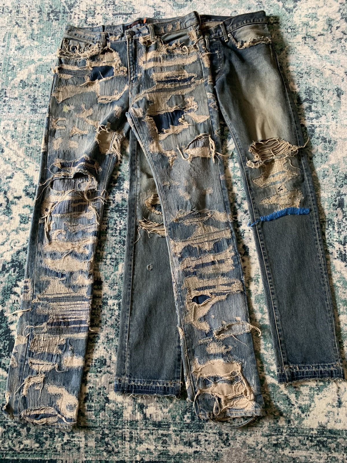 Undercover Undercover AW2005 Arts and Crafts 85 Denim Jeans Size US 31 - 16 Thumbnail