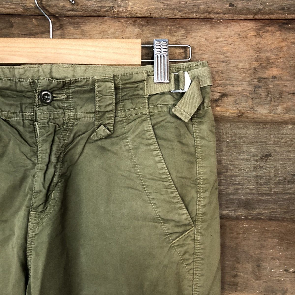 Tomorrowland DL Tomorrowland utility multipocket Green Cargo Pants #2379 Size US 26 / EU 42 - 5 Thumbnail