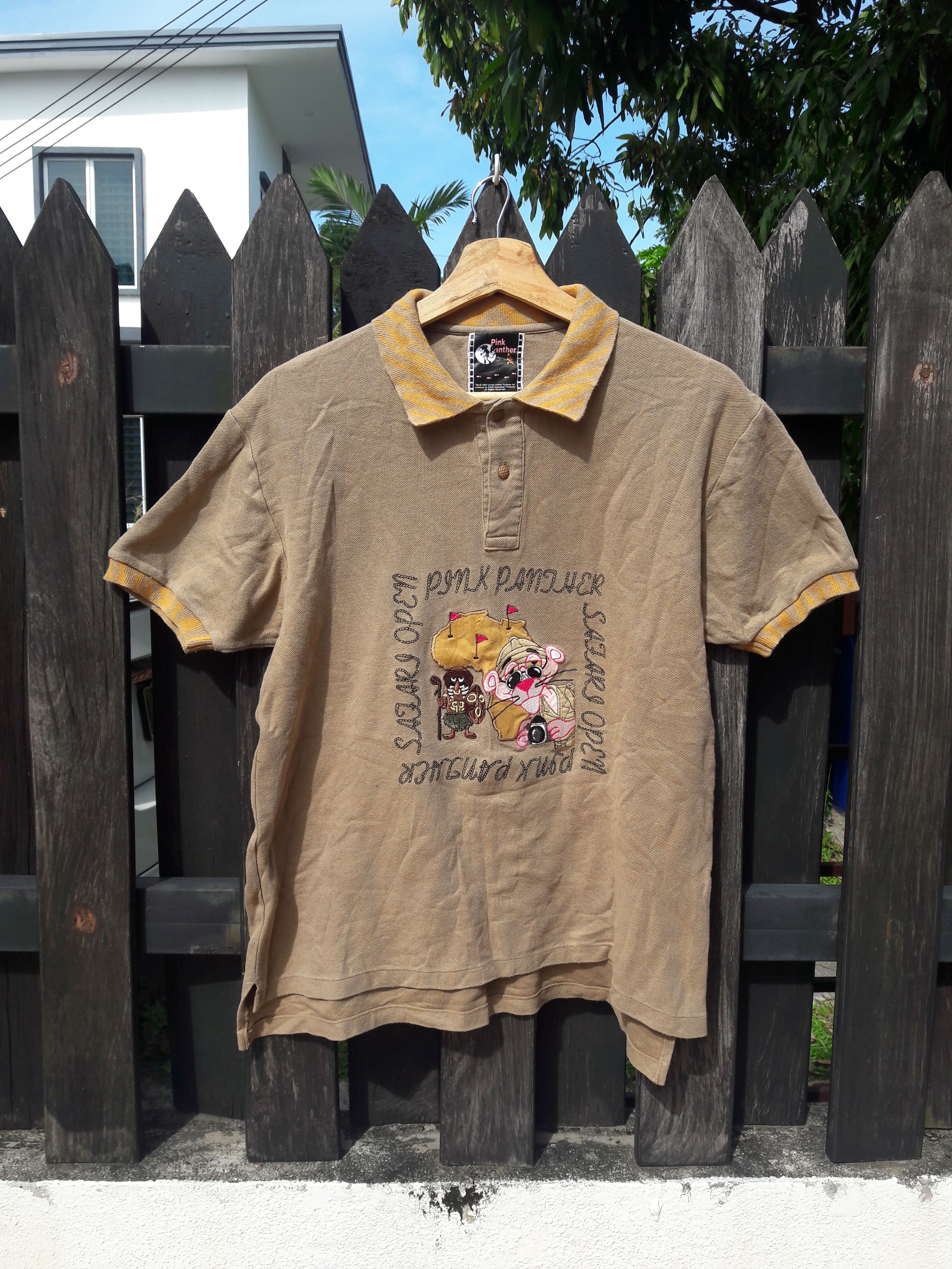 Cartoon Network × Vintage 🔥OFFER🔥Vtg 1998 Melbo Pink Panther Polo Embroidered Shirt Size US L / EU 52-54 / 3 - 1 Thumbnail