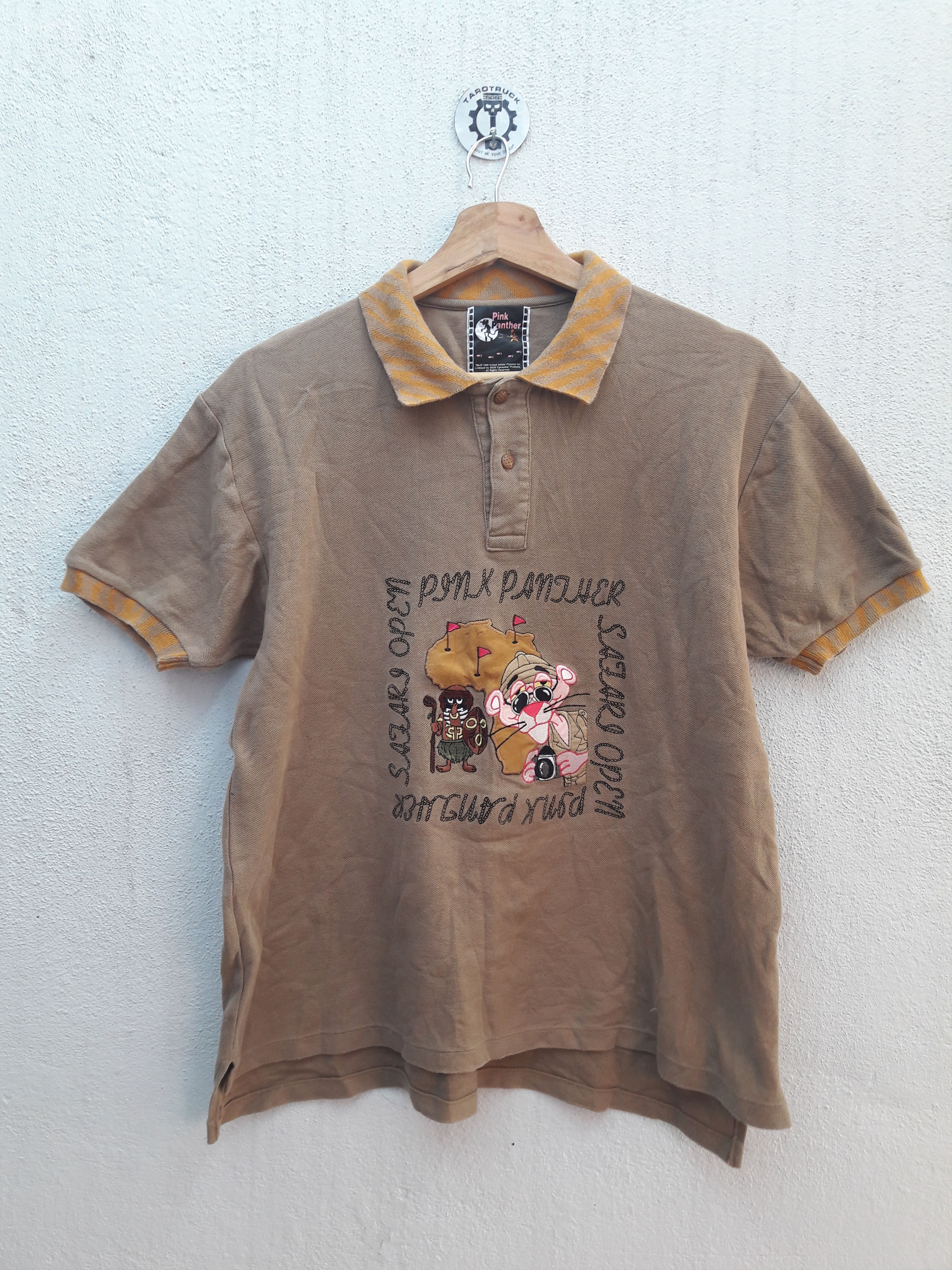 Cartoon Network × Vintage 🔥OFFER🔥Vtg 1998 Melbo Pink Panther Polo Embroidered Shirt Size US L / EU 52-54 / 3 - 7 Thumbnail