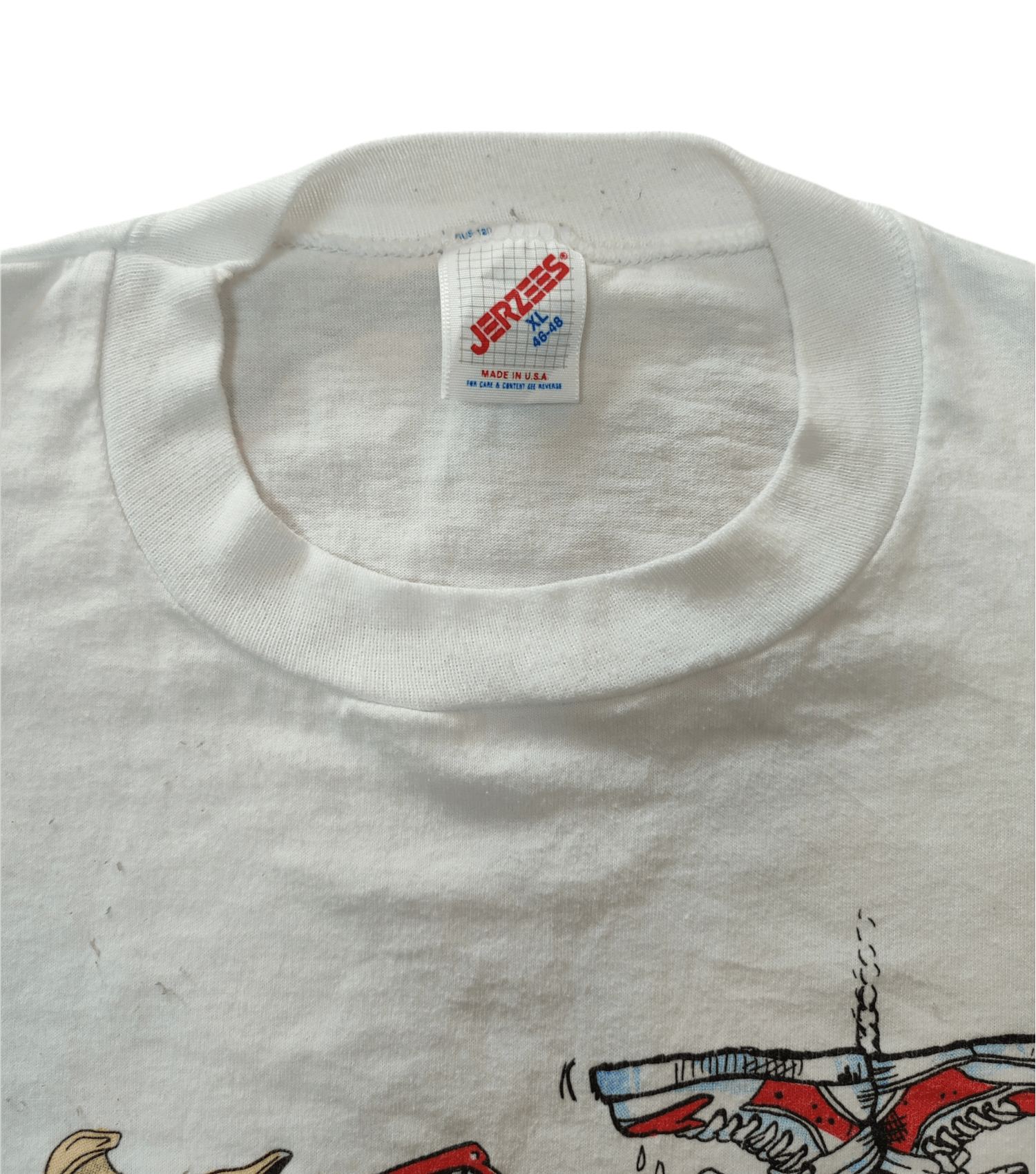 Vintage Vtg 1991 Art Wear Fish Catch Man White Tee Size US XL / EU 56 / 4 - 5 Thumbnail