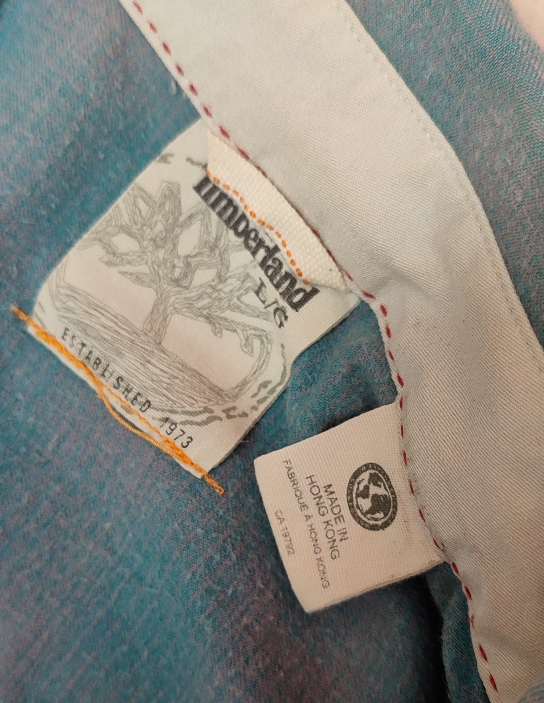 Flannel × Timberland × Vintage Vtg 90s Timberland HK Plaid Flannel Travis Scott Style Size US L / EU 52-54 / 3 - 6 Thumbnail