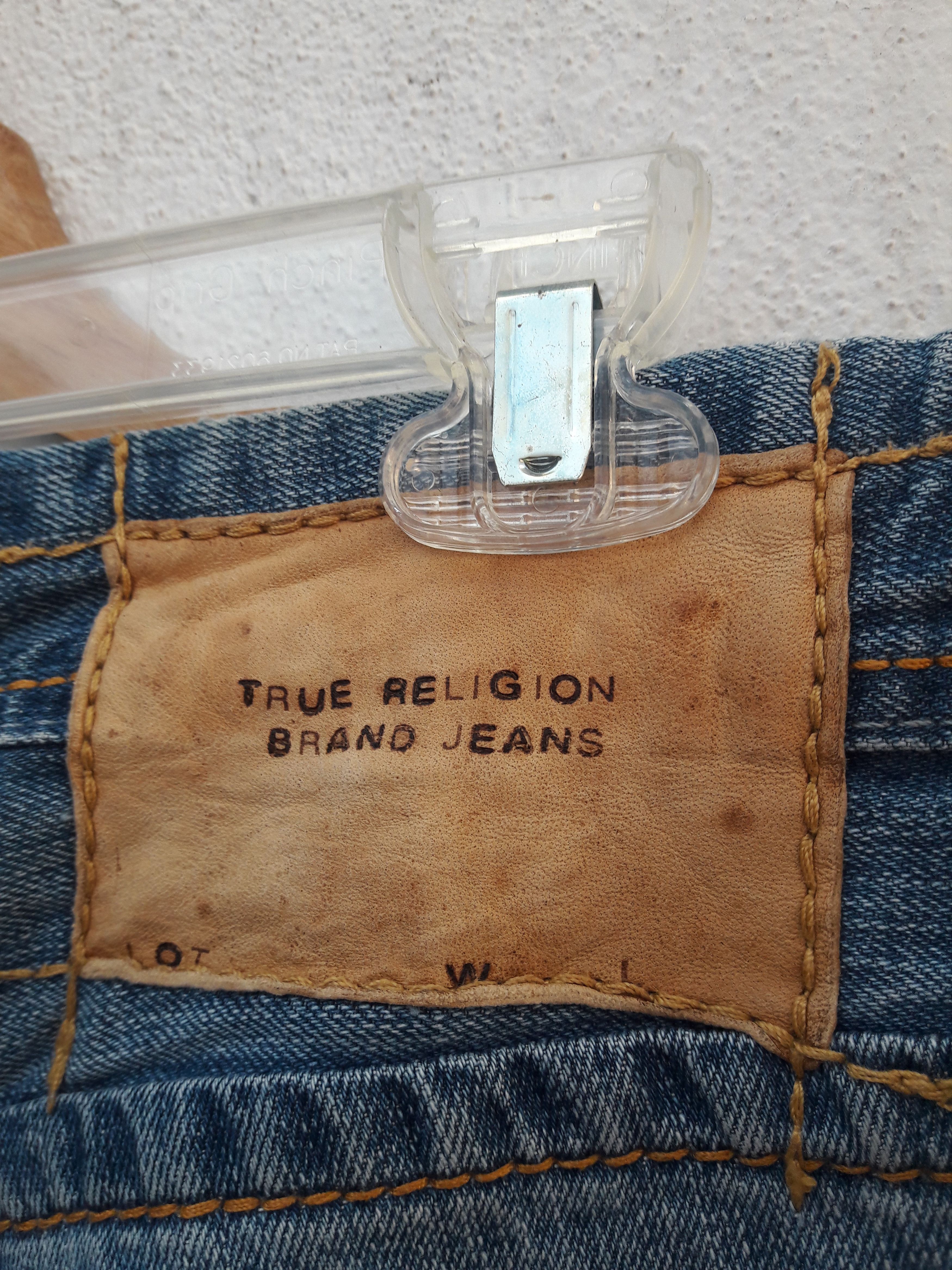 If Six Was Nine × Le Grande Bleu (L.G.B.) × True Religion Flare Jeans True Religion Distressed Blue Denim Size US 33 - 21 Thumbnail