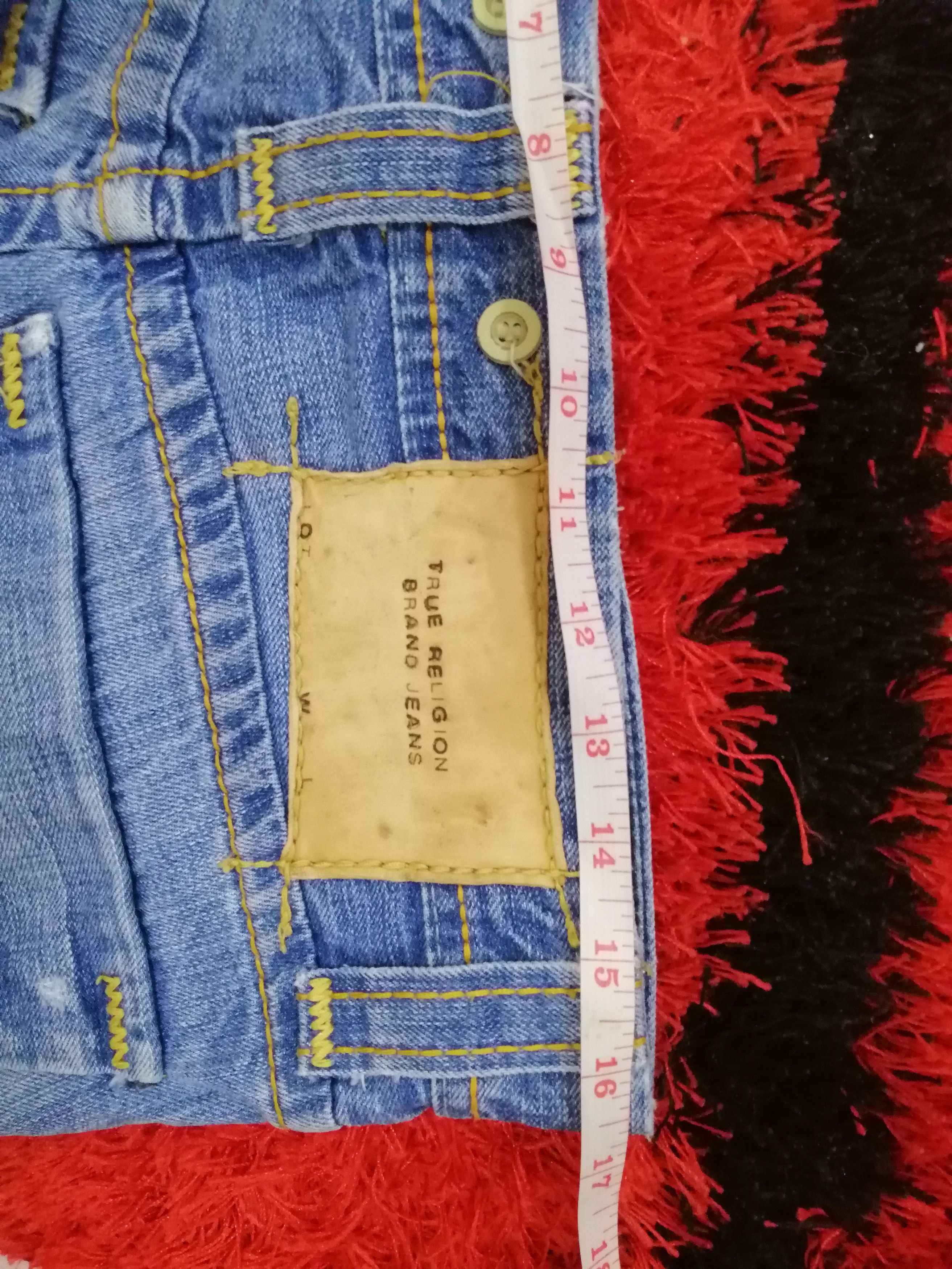If Six Was Nine × Le Grande Bleu (L.G.B.) × True Religion Flare Jeans True Religion Distressed Blue Denim Size US 33 - 11 Thumbnail