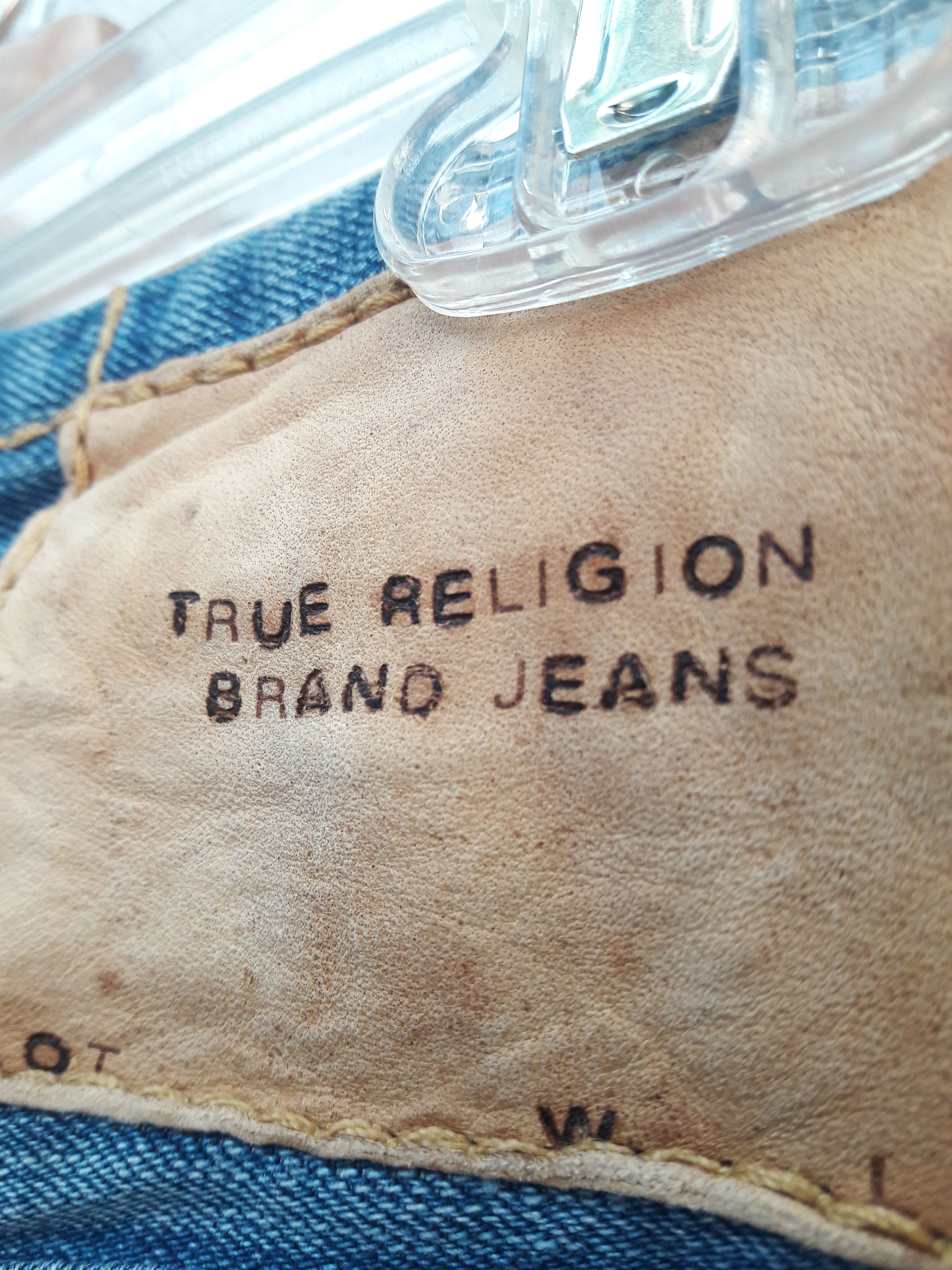 If Six Was Nine × Le Grande Bleu (L.G.B.) × True Religion Flare Jeans True Religion Distressed Blue Denim Size US 33 - 20 Thumbnail