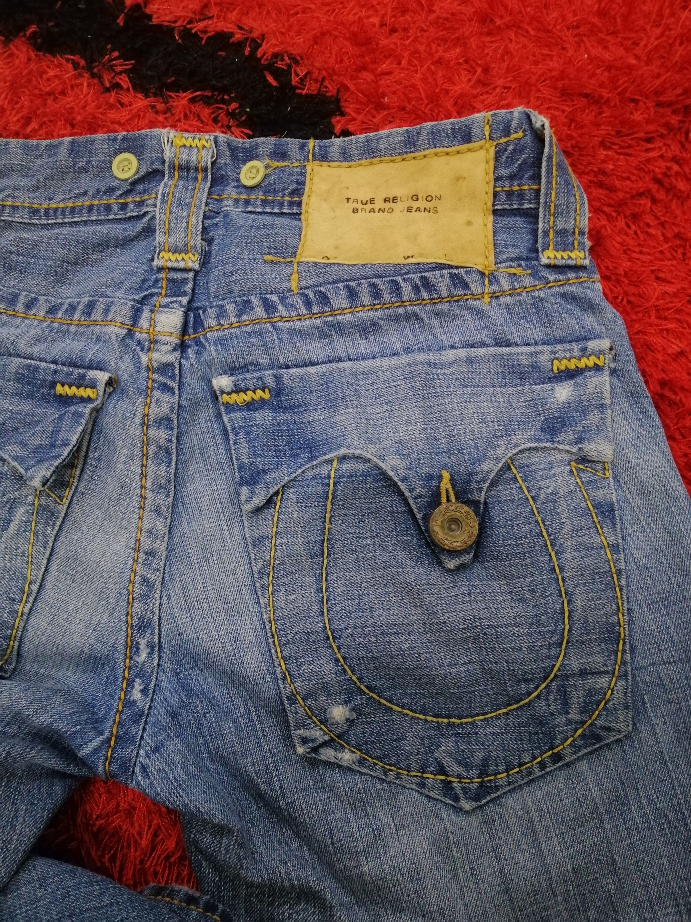 If Six Was Nine × Le Grande Bleu (L.G.B.) × True Religion Flare Jeans True Religion Distressed Blue Denim Size US 33 - 1 Thumbnail