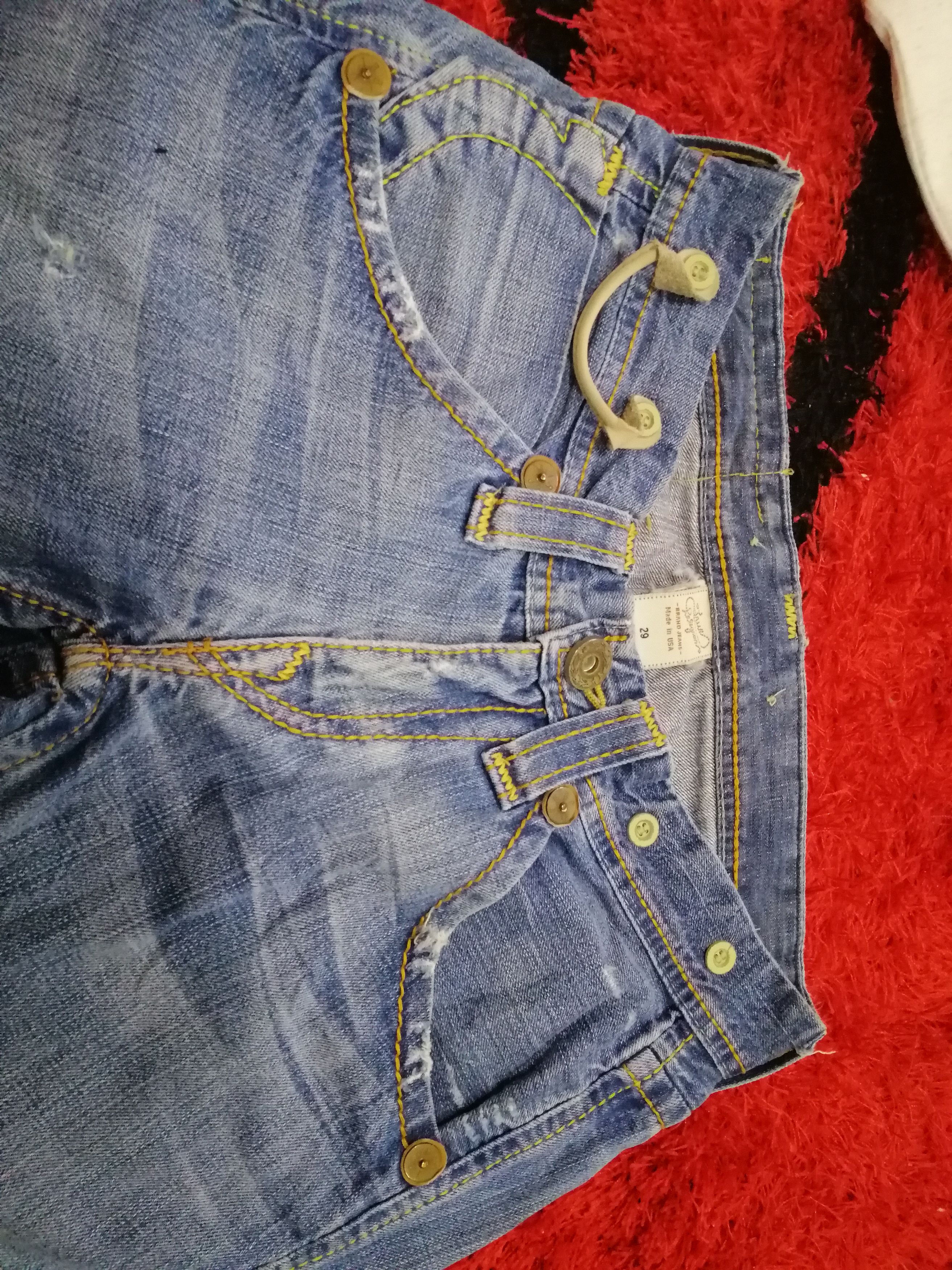 If Six Was Nine × Le Grande Bleu (L.G.B.) × True Religion Flare Jeans True Religion Distressed Blue Denim Size US 33 - 4 Thumbnail