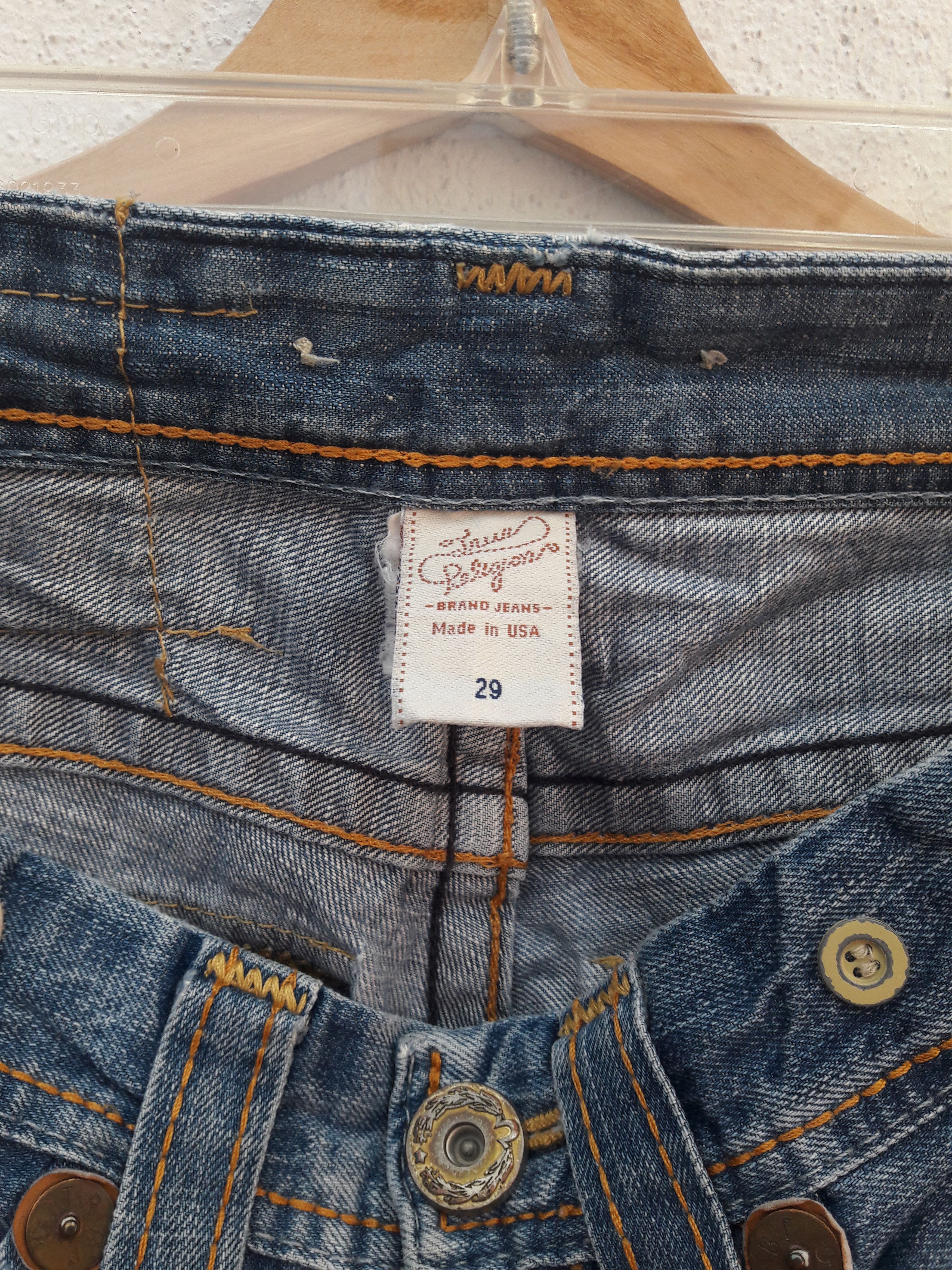 If Six Was Nine × Le Grande Bleu (L.G.B.) × True Religion Flare Jeans True Religion Distressed Blue Denim Size US 33 - 18 Thumbnail