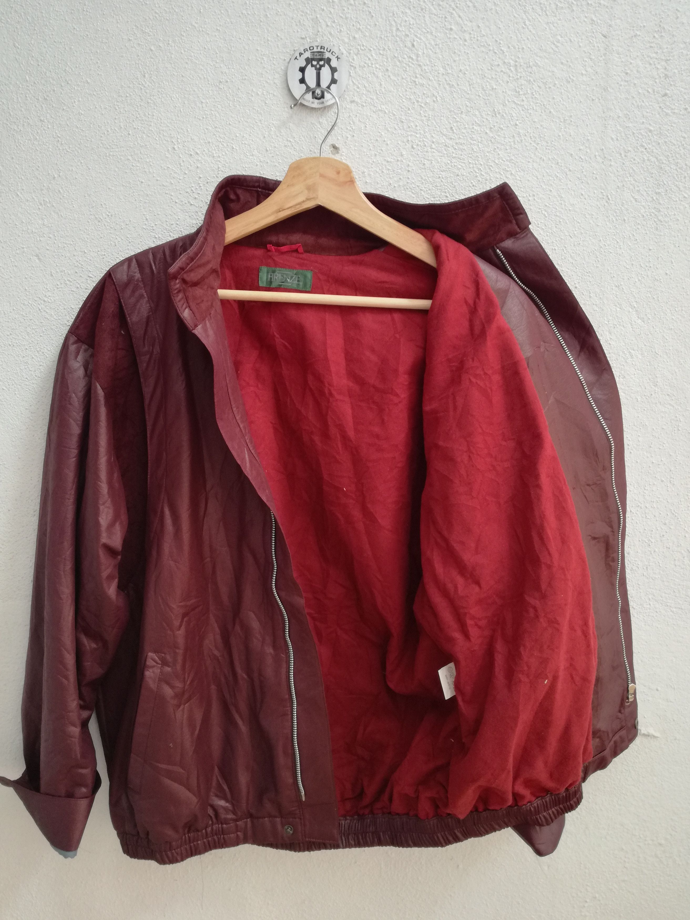 Firenze 🔥OFFER🔥Vtg Firenze Italy Leather Retro Jacket Size US L / EU 52-54 / 3 - 1 Thumbnail