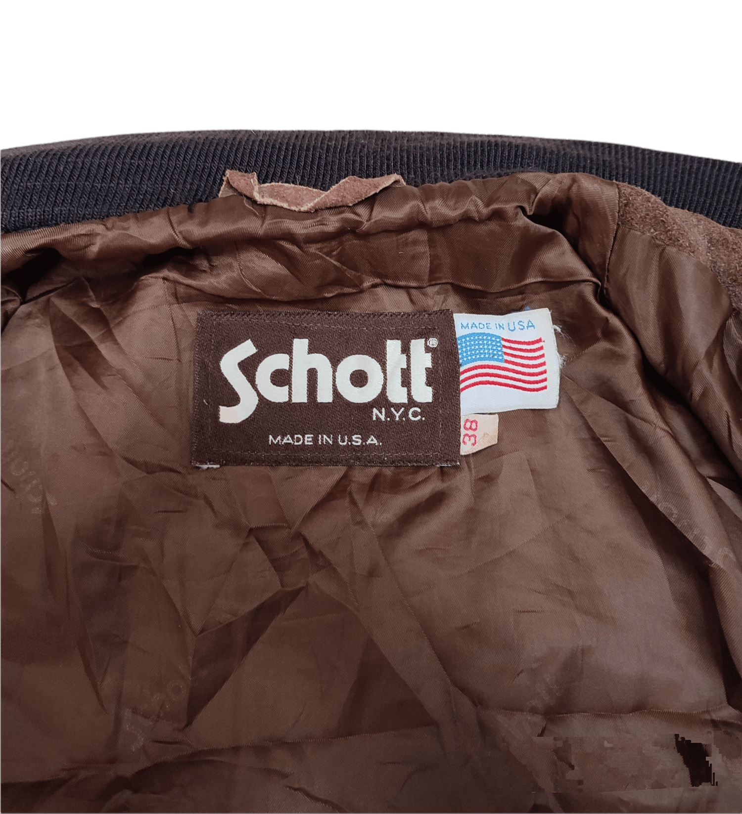 Genuine Leather × Schott × Vintage 🔥HOT🔥 Vtg Schott N.Y.C Made in USA Leather Jacket Size US M / EU 48-50 / 2 - 6 Thumbnail
