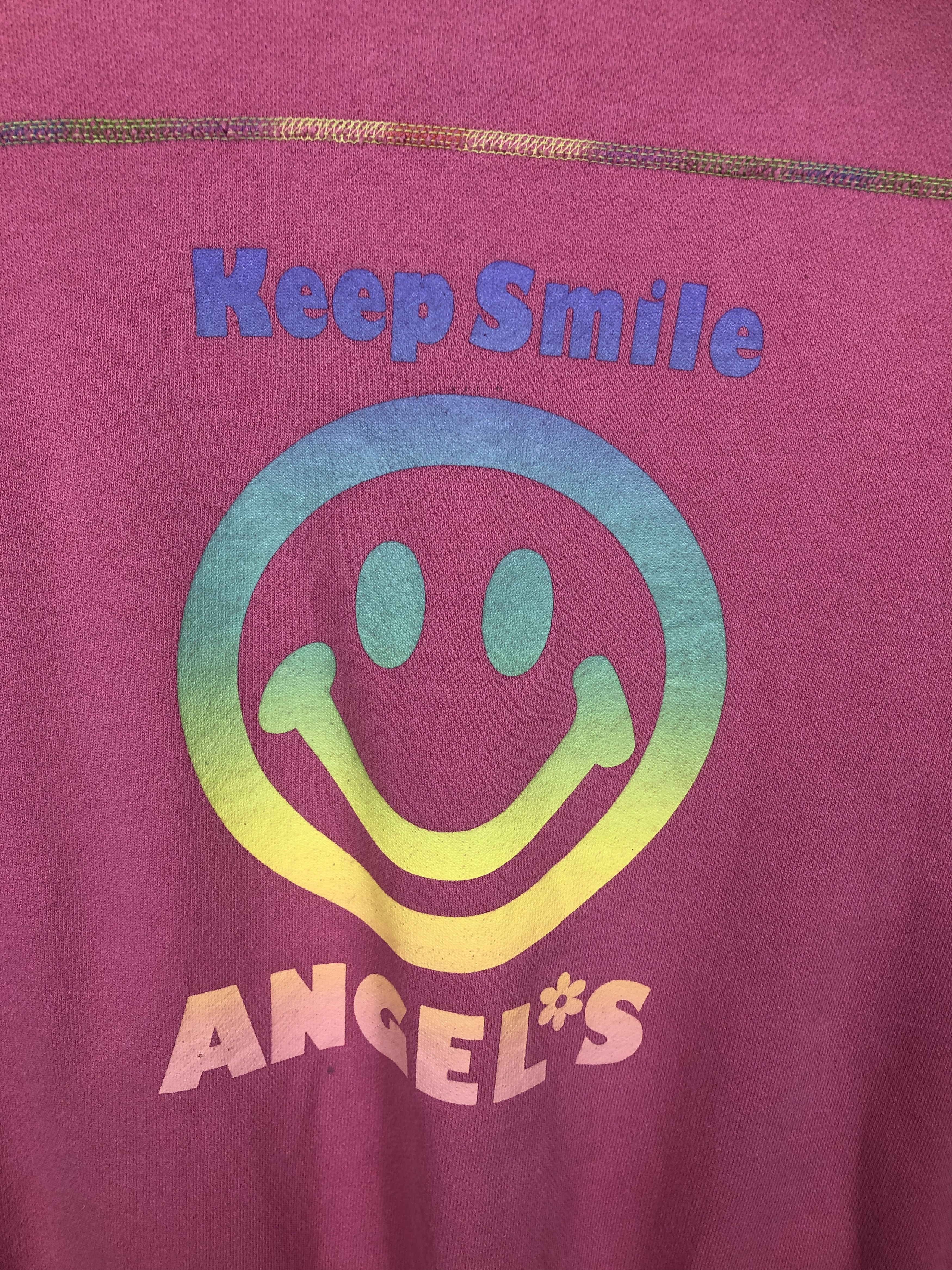 Designer × Japanese Brand × Vintage Vintage Japanese Brand Angel Blue Smile Sweatshirt Size M / US 6-8 / IT 42-44 - 6 Thumbnail