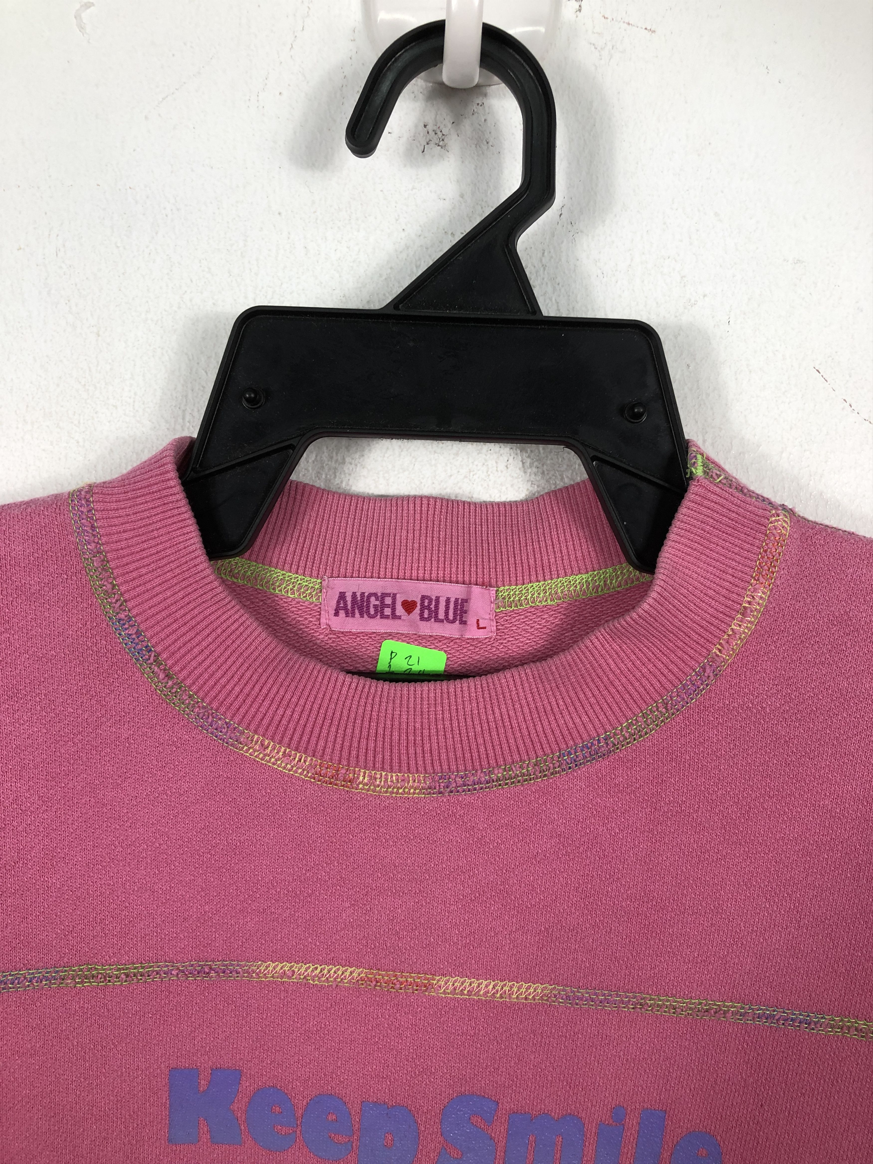Designer × Japanese Brand × Vintage Vintage Japanese Brand Angel Blue Smile Sweatshirt Size M / US 6-8 / IT 42-44 - 5 Thumbnail