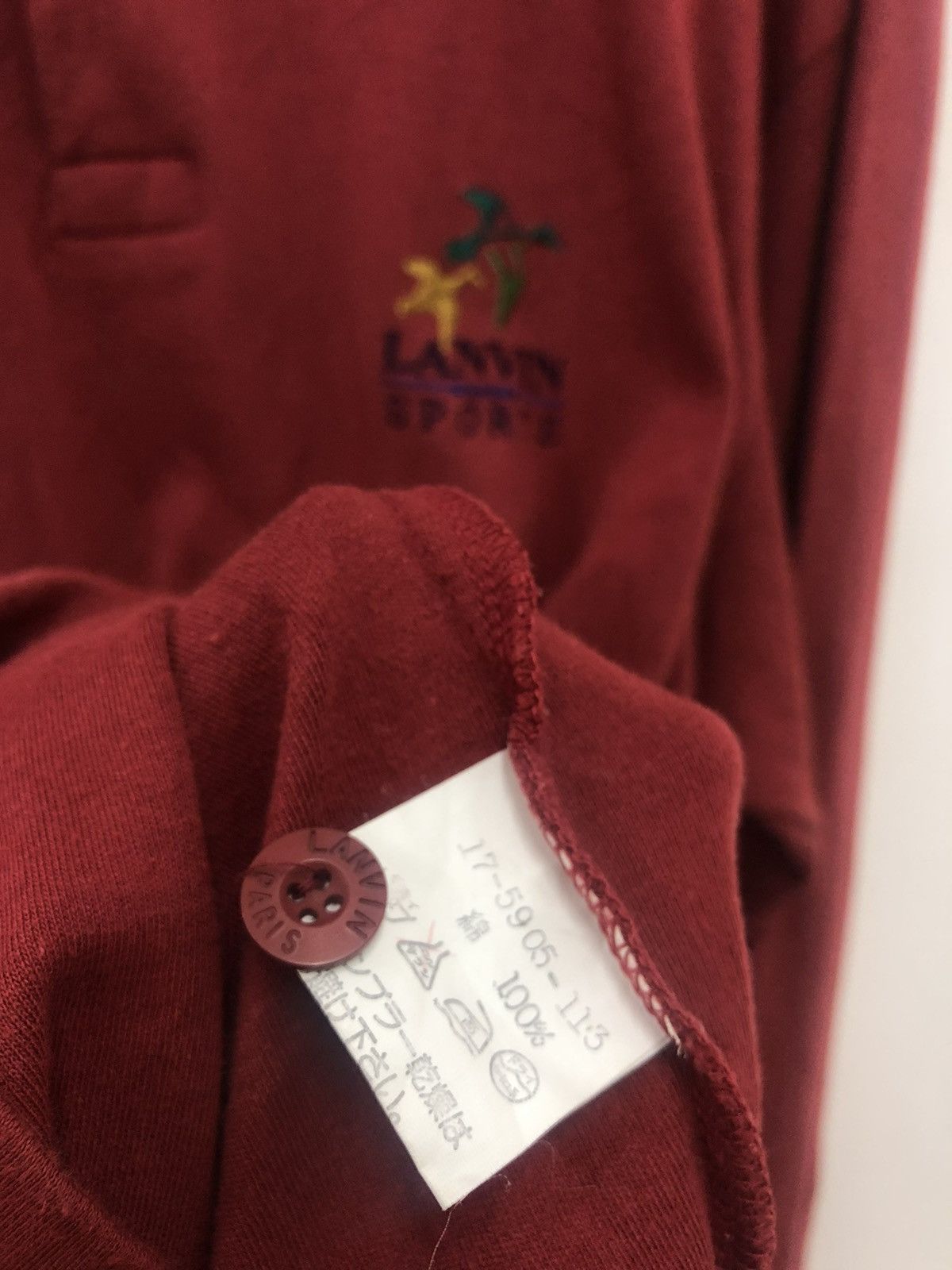 Lanvin Rare 90s Vintage LANVIN Sports Paris Long Sleeve Polo Shirt Size US M / EU 48-50 / 2 - 5 Thumbnail