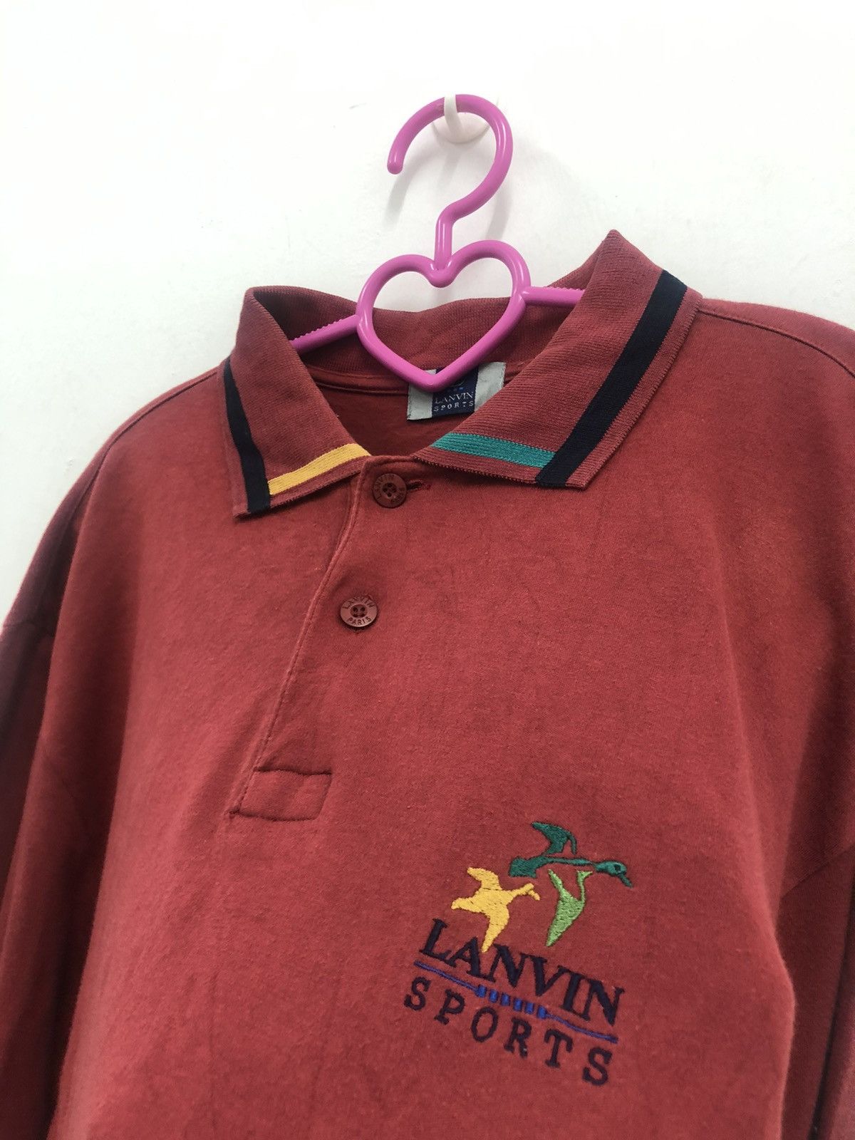 Lanvin Rare 90s Vintage LANVIN Sports Paris Long Sleeve Polo Shirt Size US M / EU 48-50 / 2 - 3 Thumbnail