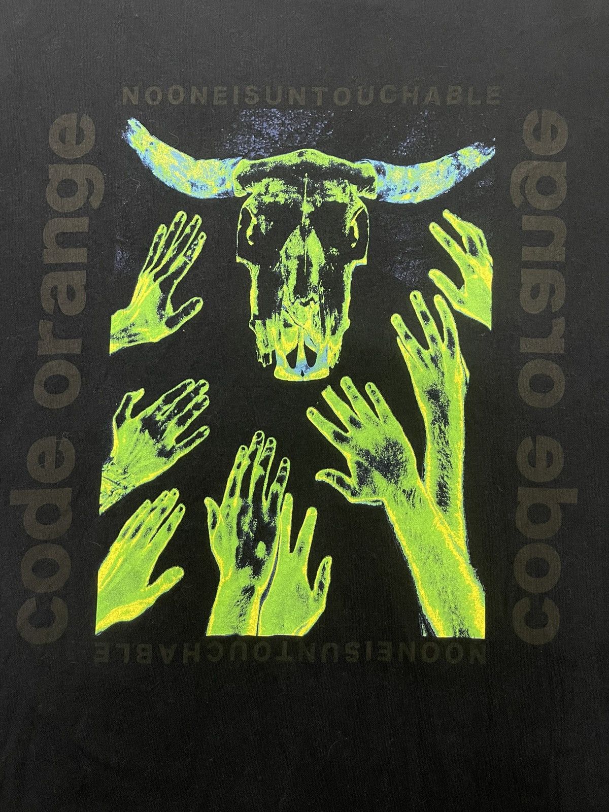 image of Band Tees x Rock T Shirt Code Orange No One Is Untouchable I Am The King Band Tee in Black (Size 2X